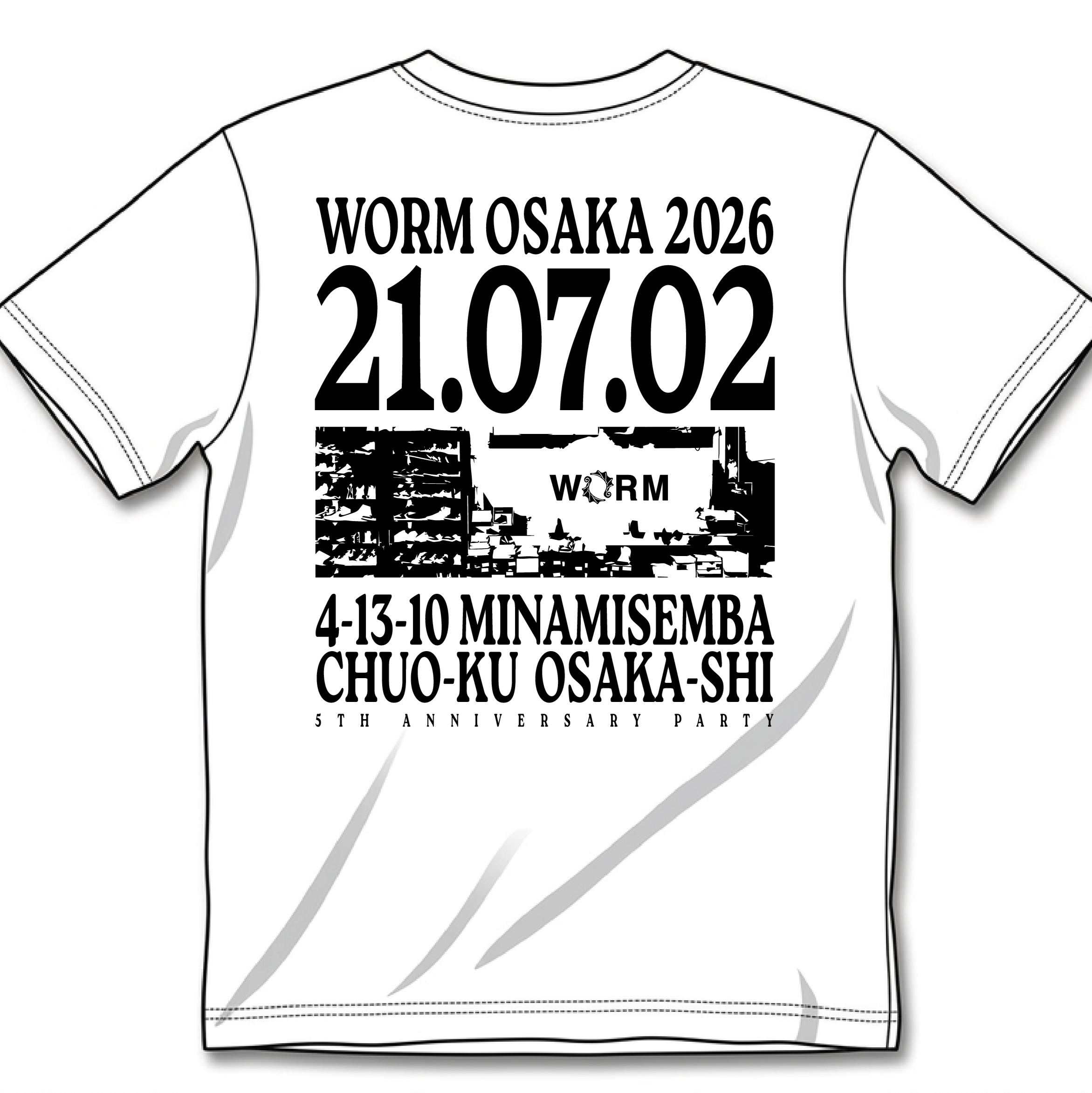 チケット+5th ANNIVERSARY T-shirt WHITE