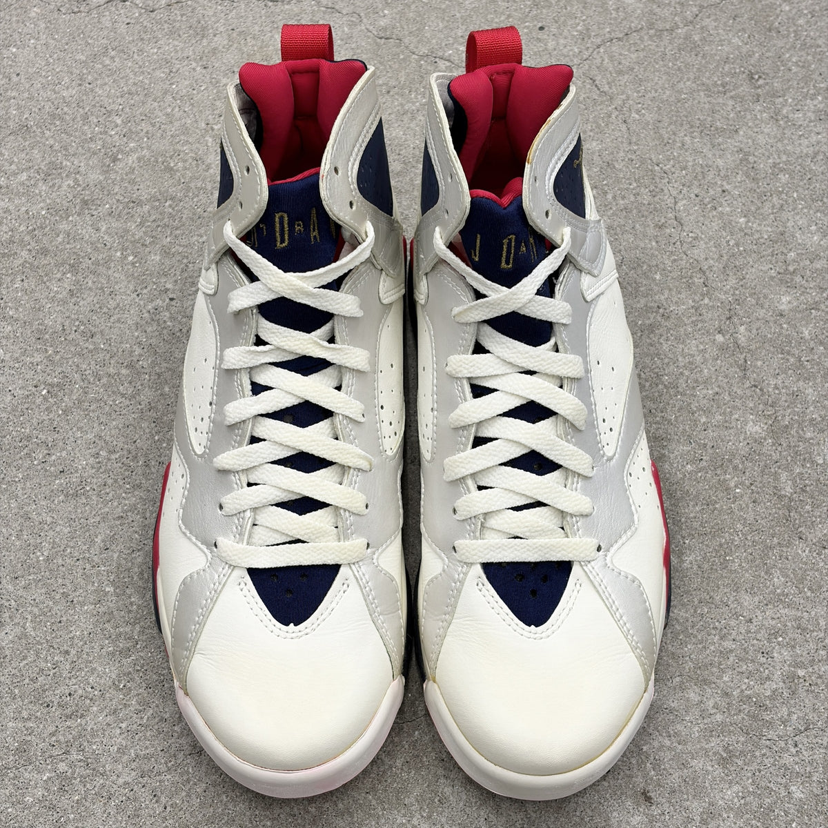 【US8】 AIR JORDAN 7 OG 1992 BARCELONA OLYMPIC 130157-110 【DS】