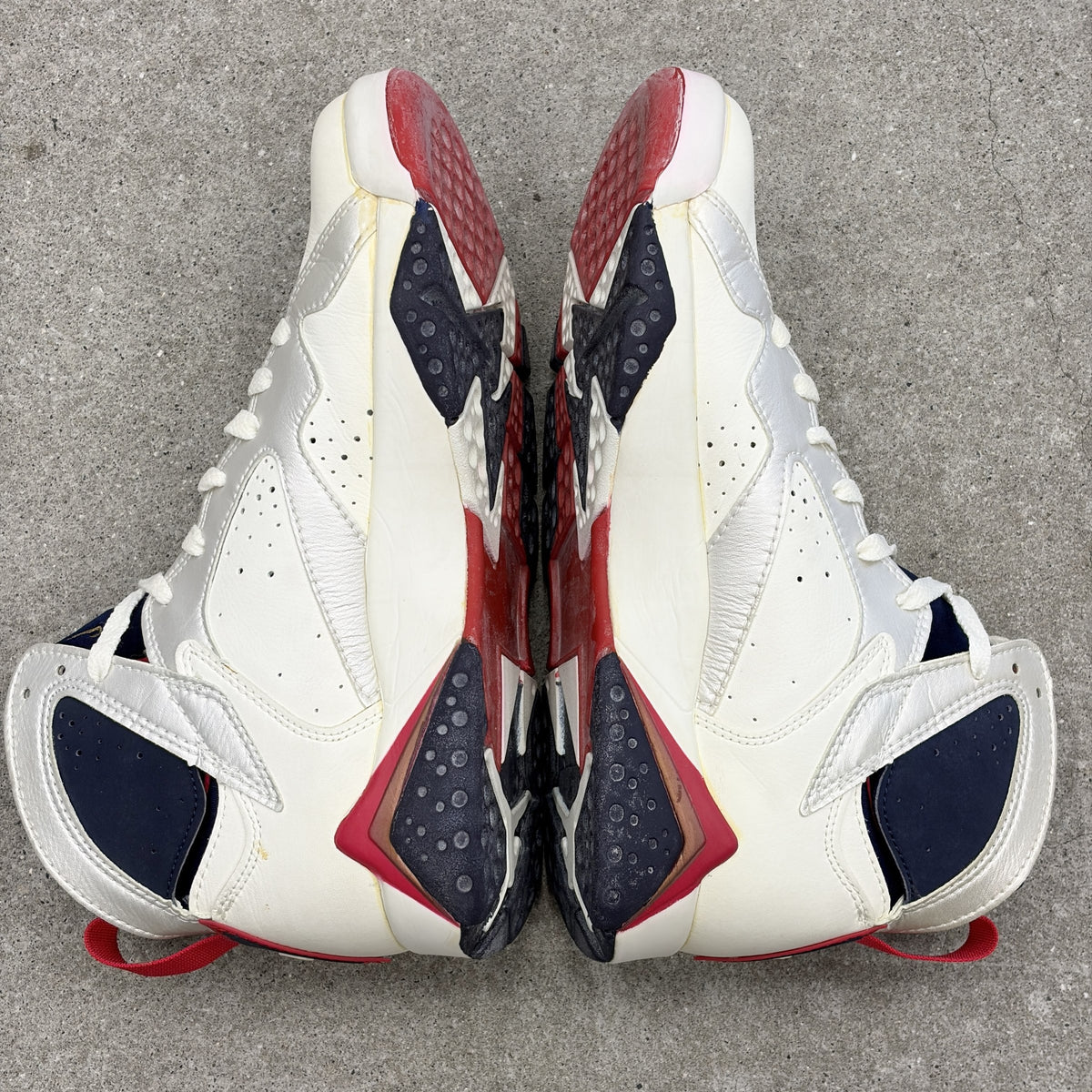 【US8】 AIR JORDAN 7 OG 1992 BARCELONA OLYMPIC 130157-110 【DS】