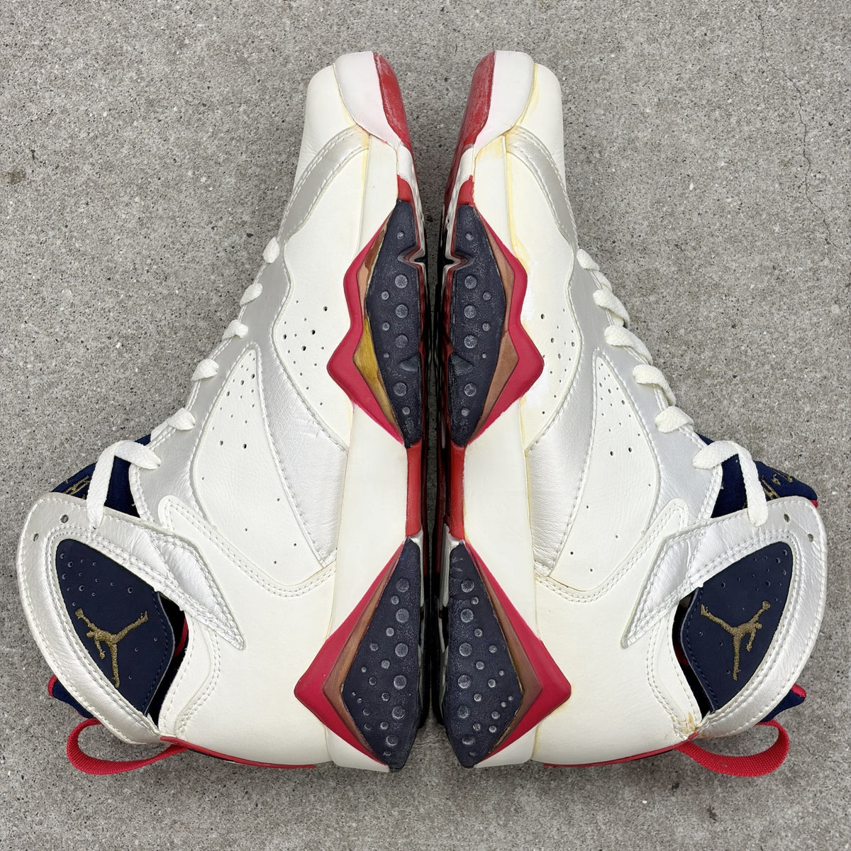 【US8】 AIR JORDAN 7 OG 1992 BARCELONA OLYMPIC 130157-110 【DS】