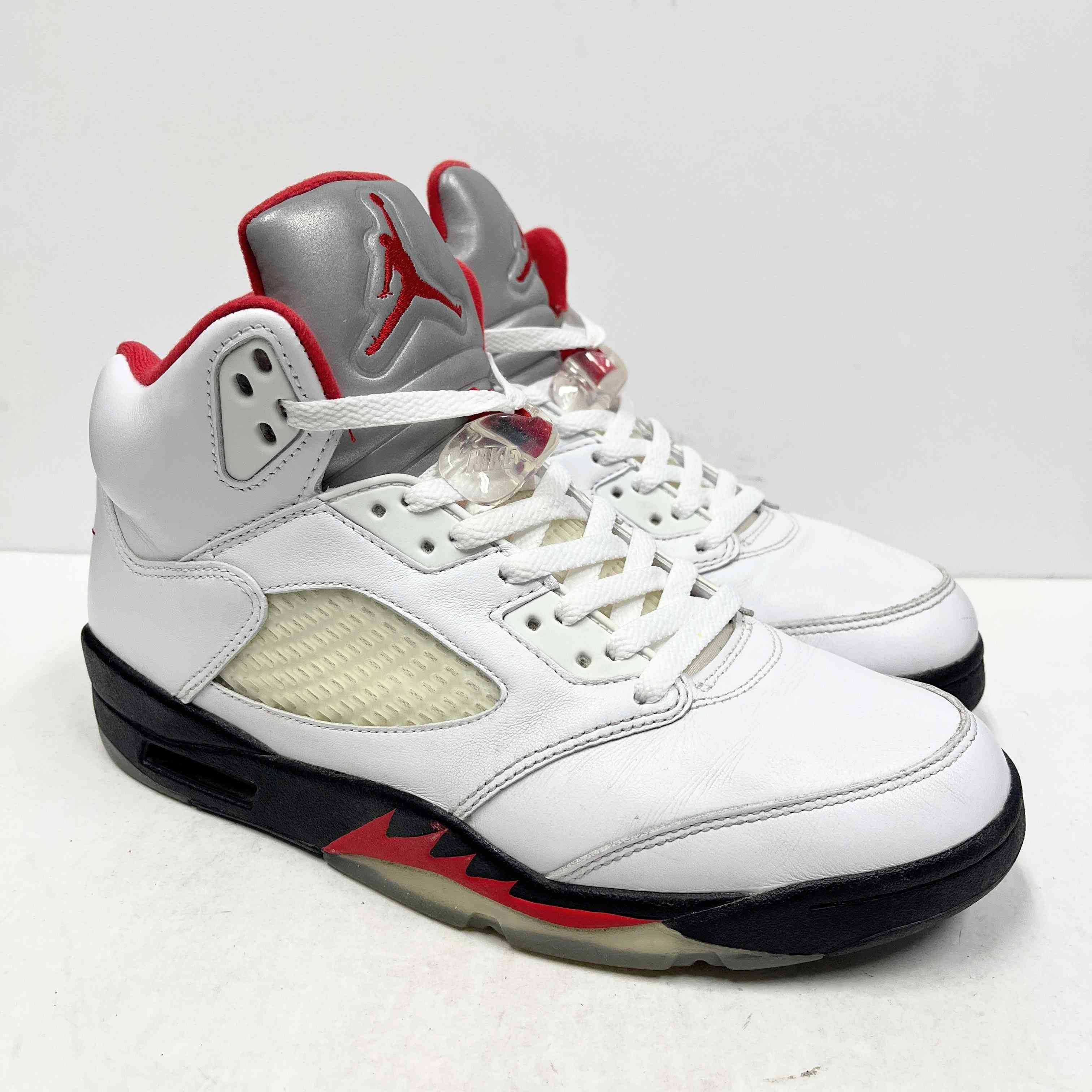 【US9】 AIR JORDAN 5 RETRO FIRE RED 2020 DA1911-102 【USED】