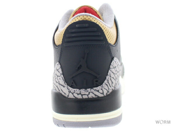 【W US10.5】 WMNS AIR JORDAN 3 RETRO BLACK ELEPHANT CK9246-067 【DS】