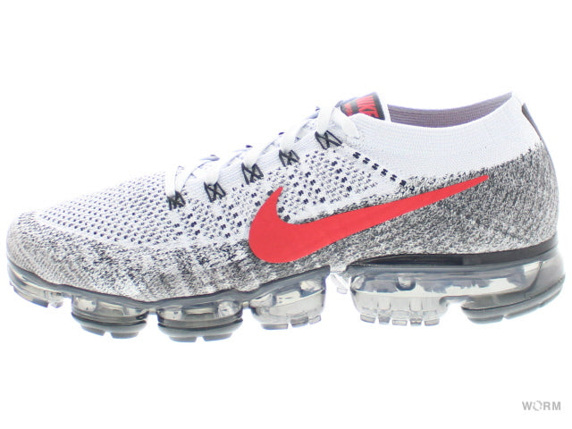 Nike air vapormax flyknit red and white deals