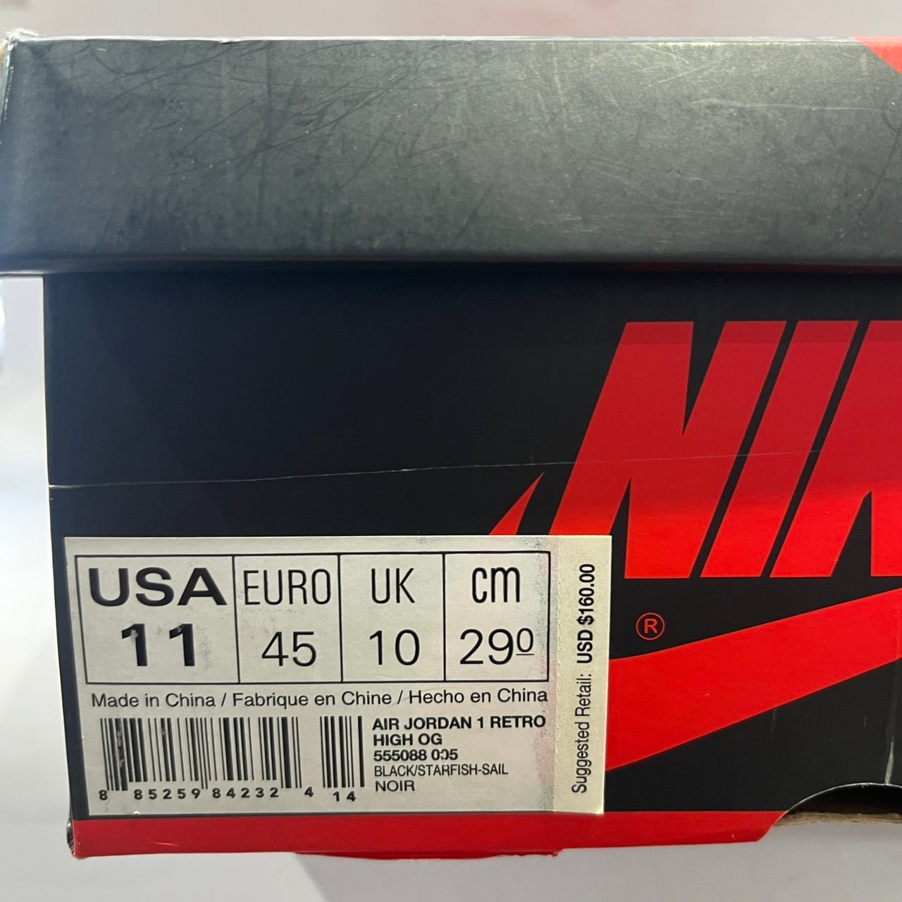【US11】 AIR JORDAN 1 RETRO HIGH OG SBB 555088-005 【USED】