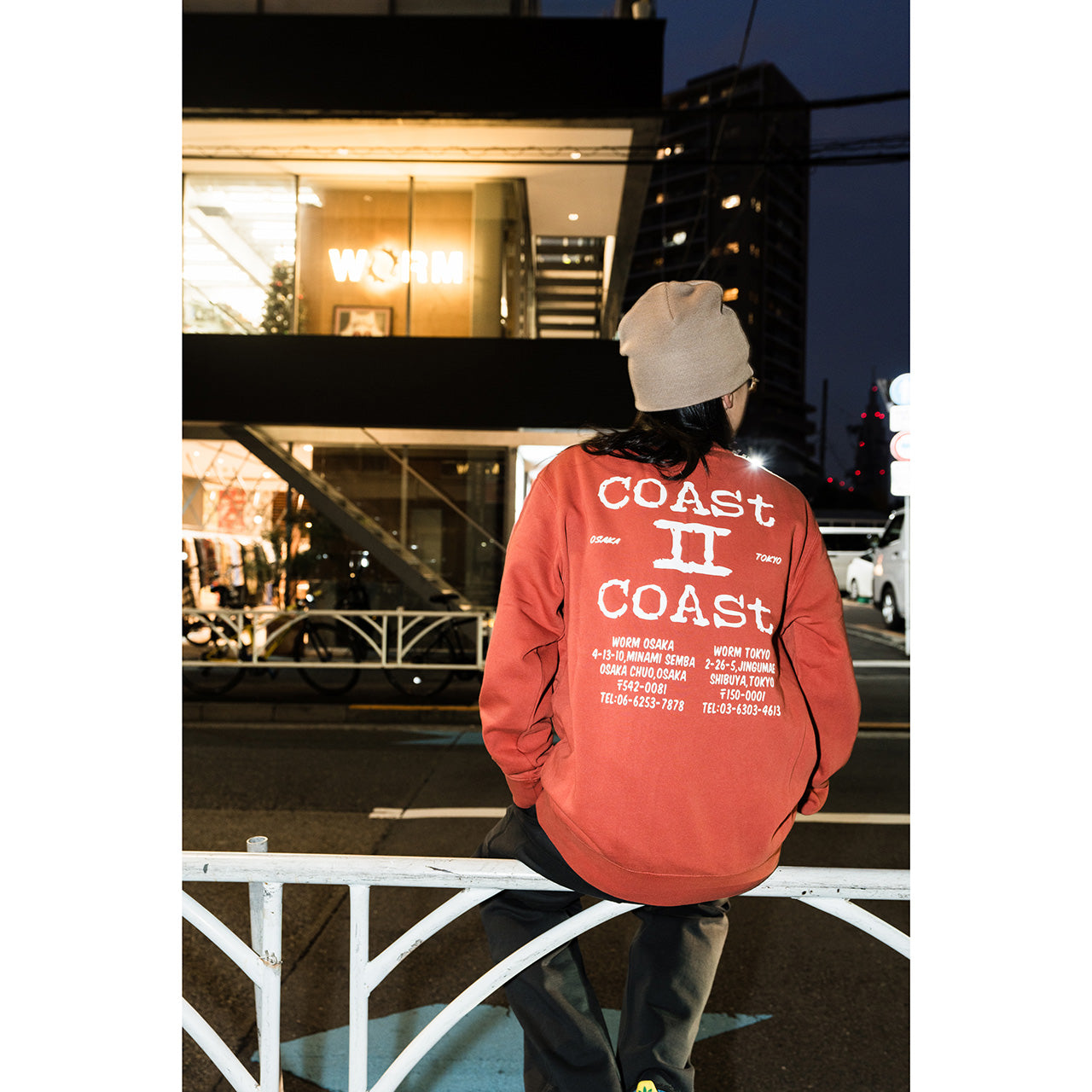 WORM Coast 2 Coast Crew Neck Sweatshirt Amber L