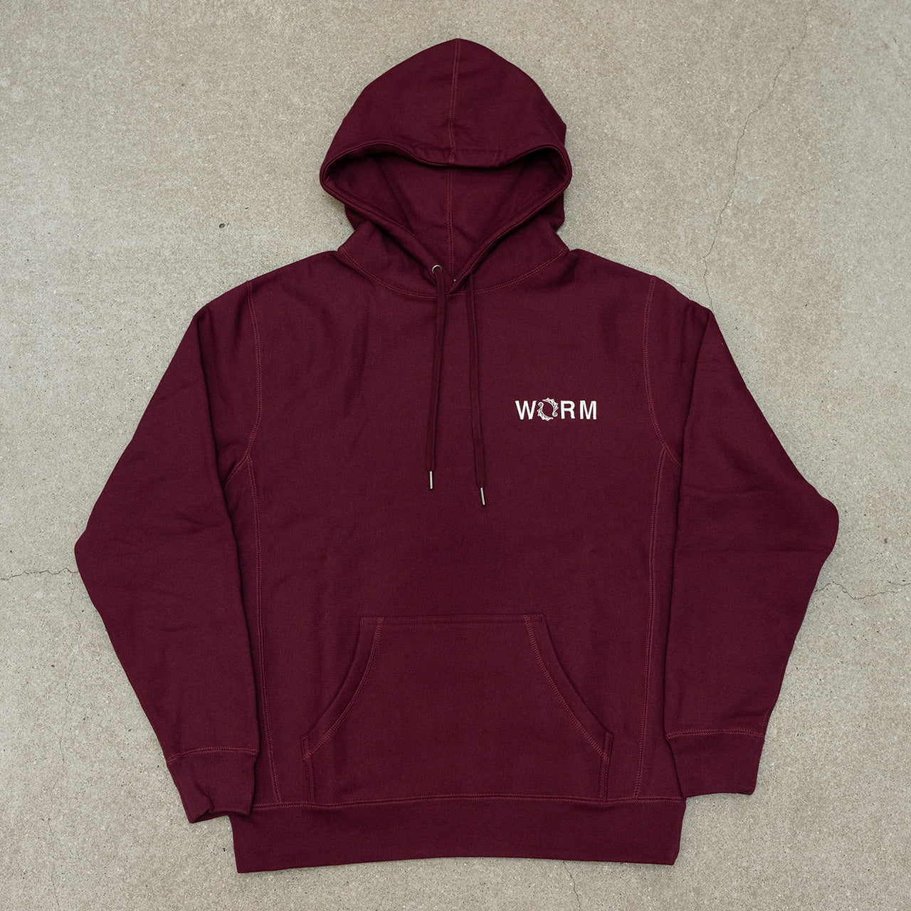 WORM Logo Hoodie Maroon M