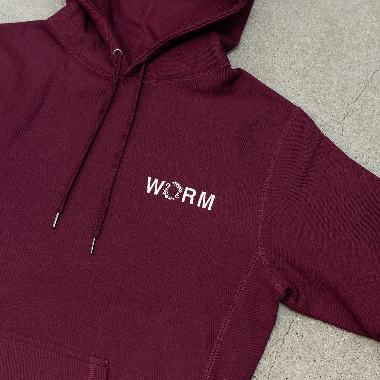 WORM Logo Hoodie Maroon M