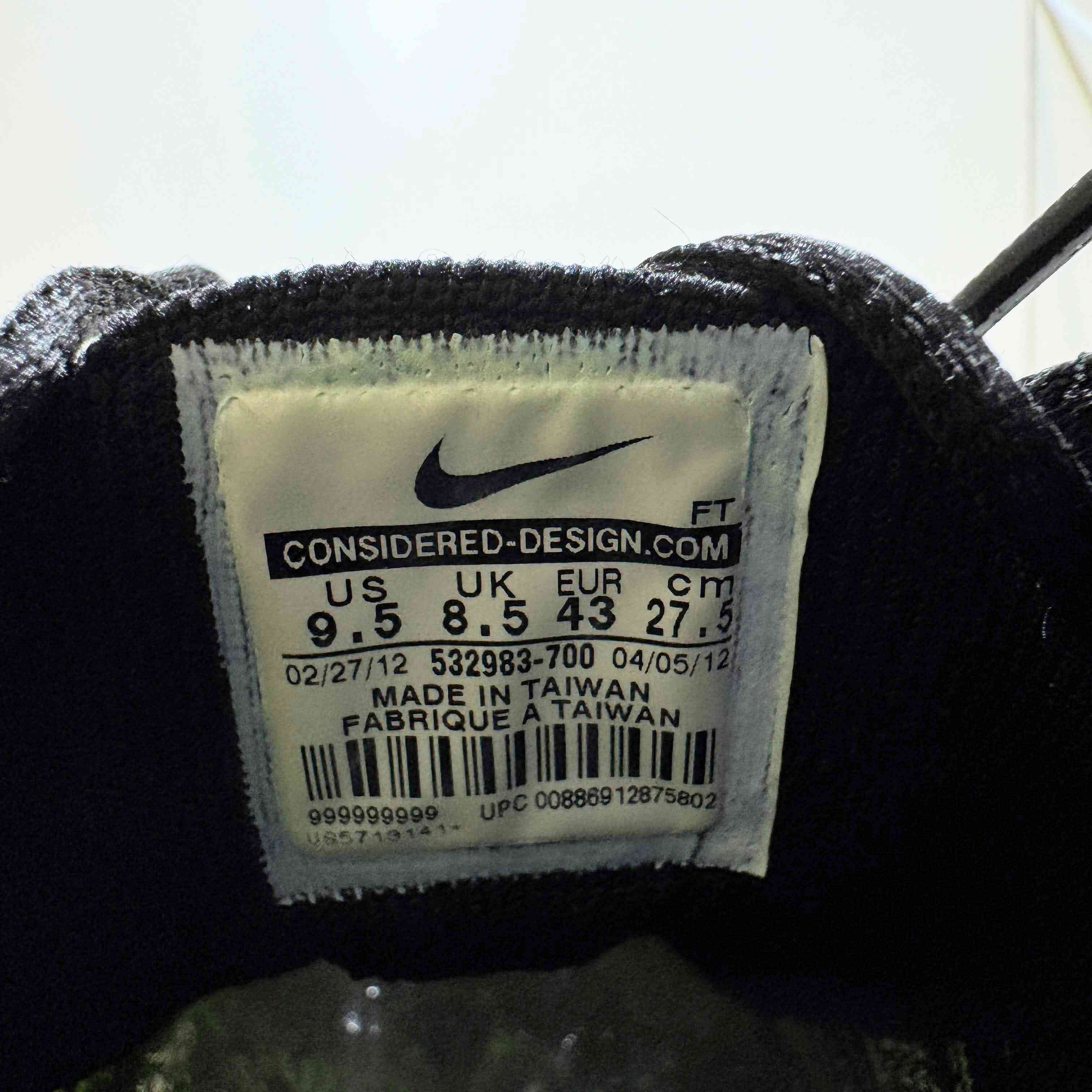 【US9.5】 NIKE FLYKNIT TRANER USA 532983-700 【USED】 箱無-WORM OSAKA-WORM TOKYO WEB STORE-100% Authentic Sneakers