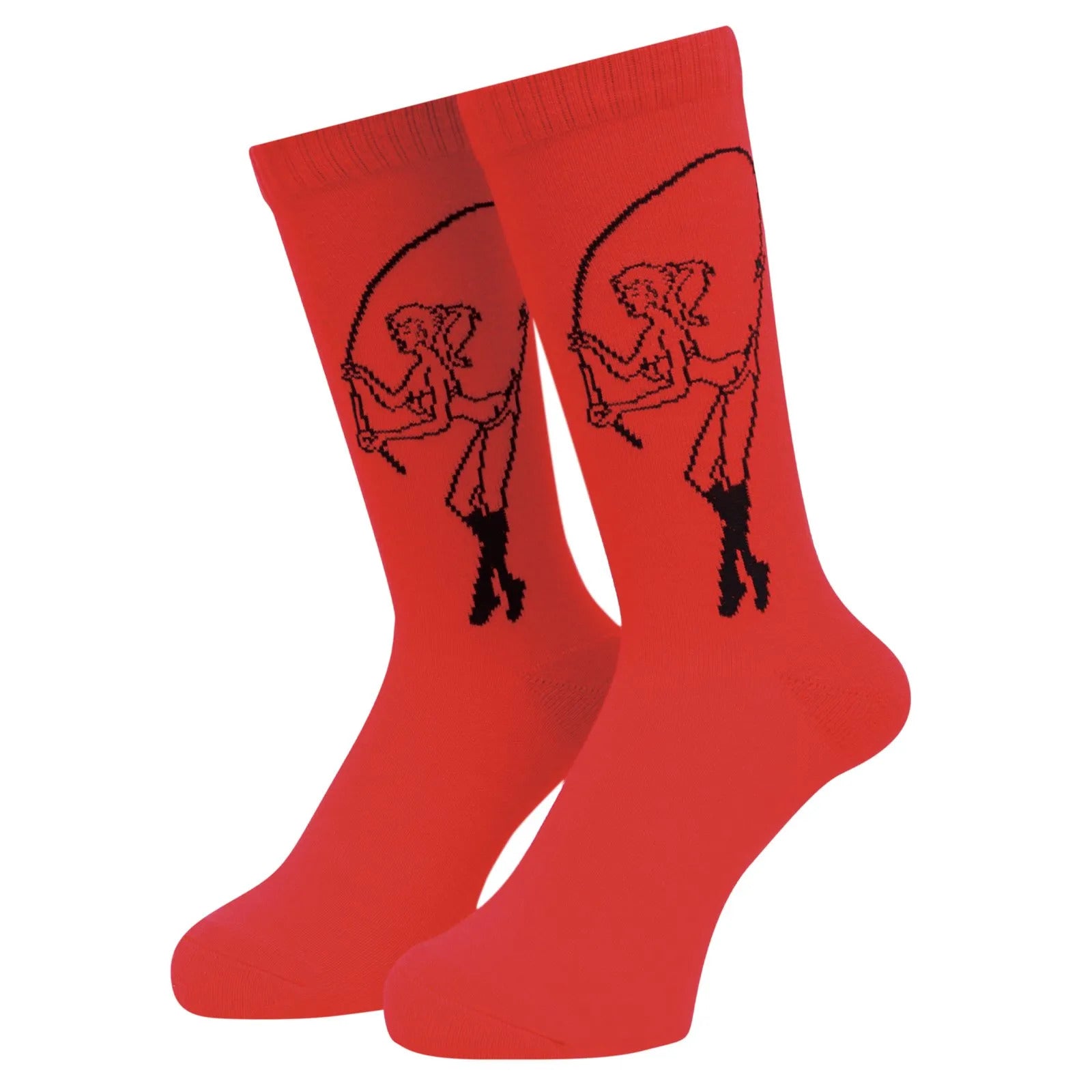 Whimsy FISHING GIRL SOCKS RED