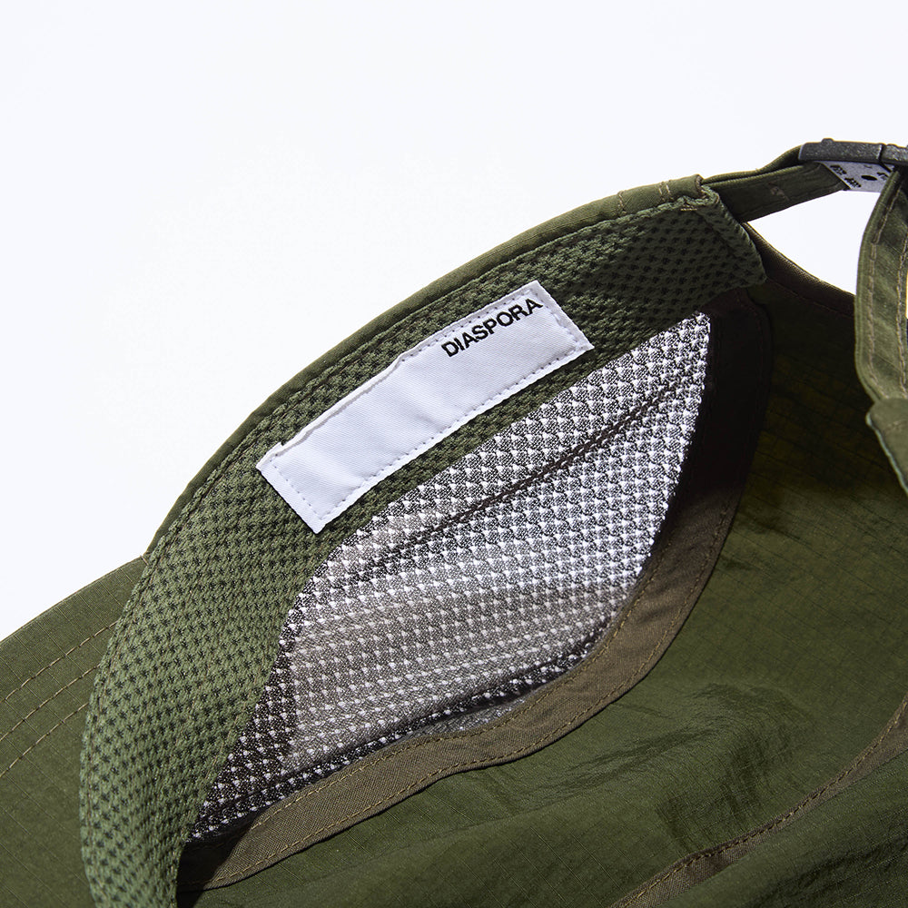 Diaspora skateboards Ripstop Side-Mesh Long Bill Cap Moss Green-WORM TOKYO-WORM TOKYO WEB STORE-100% Authentic Sneakers