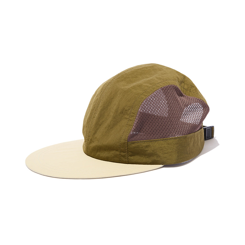 Diaspora skateboards Ripstop Side-Mesh Long Bill Cap Khaki