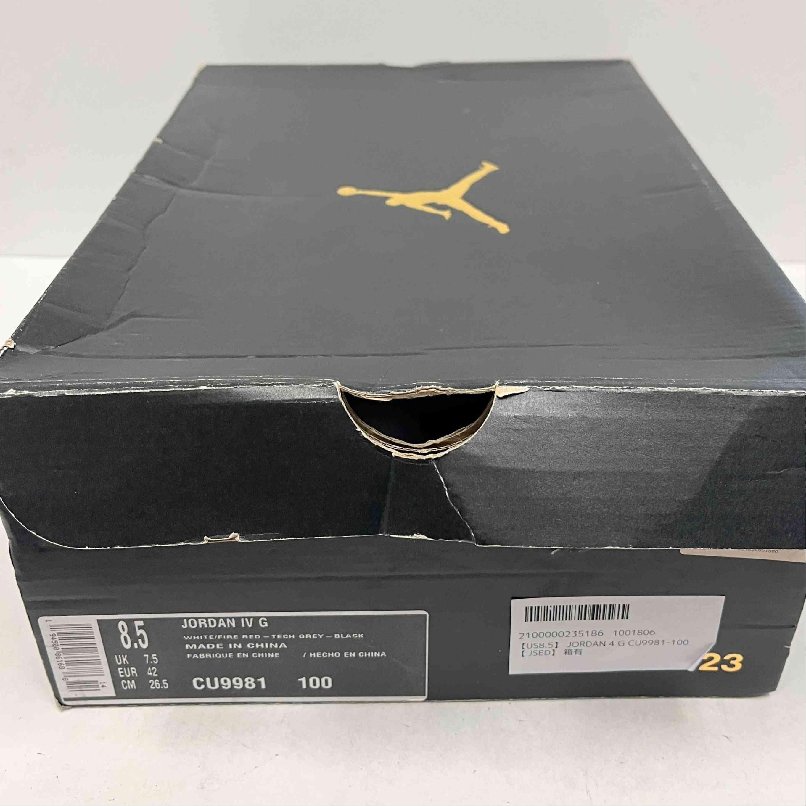 【US8.5】 JORDAN 4 G CU9981-100 【USED】