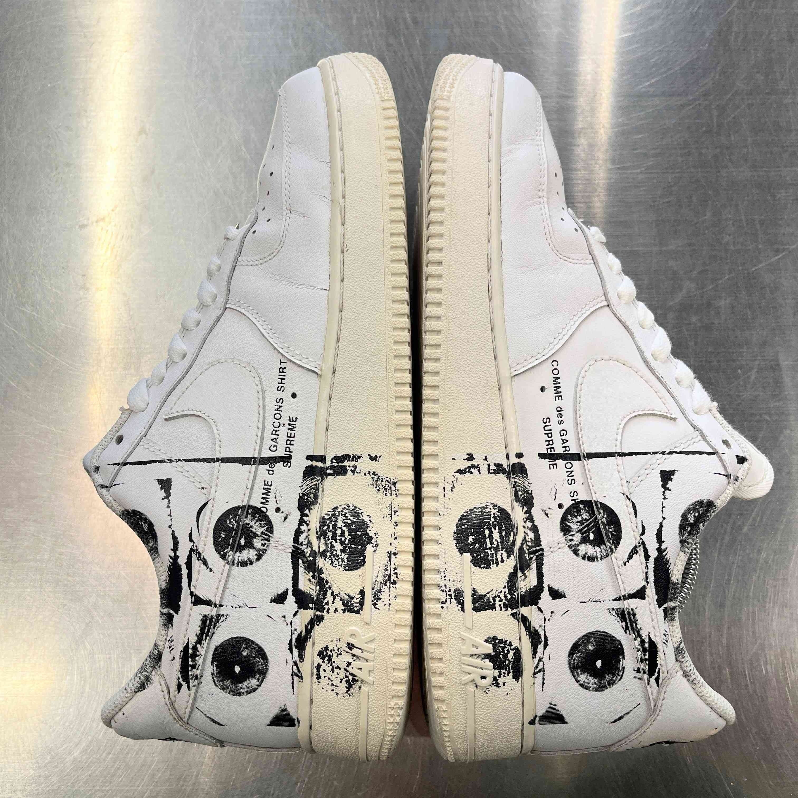 【US9】 NIKE AIR FORCE 1 07 / SUPREME / CDG 923044-100 【USED】