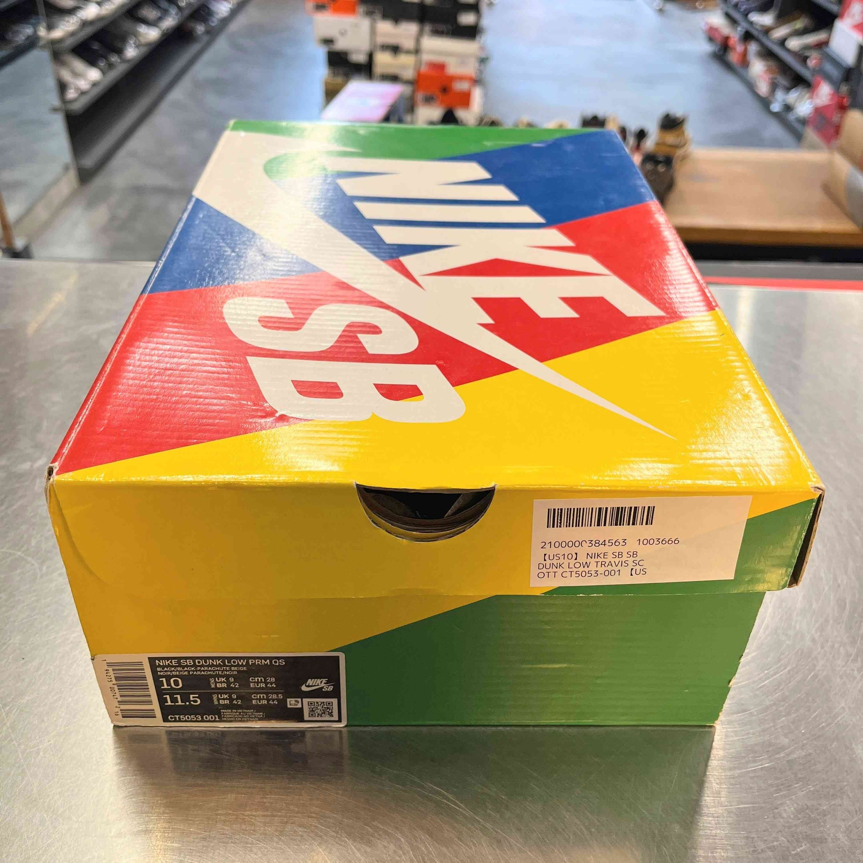 【US10】 NIKE SB SB DUNK LOW TRAVIS SCOTT CT5053-001 【USED】
