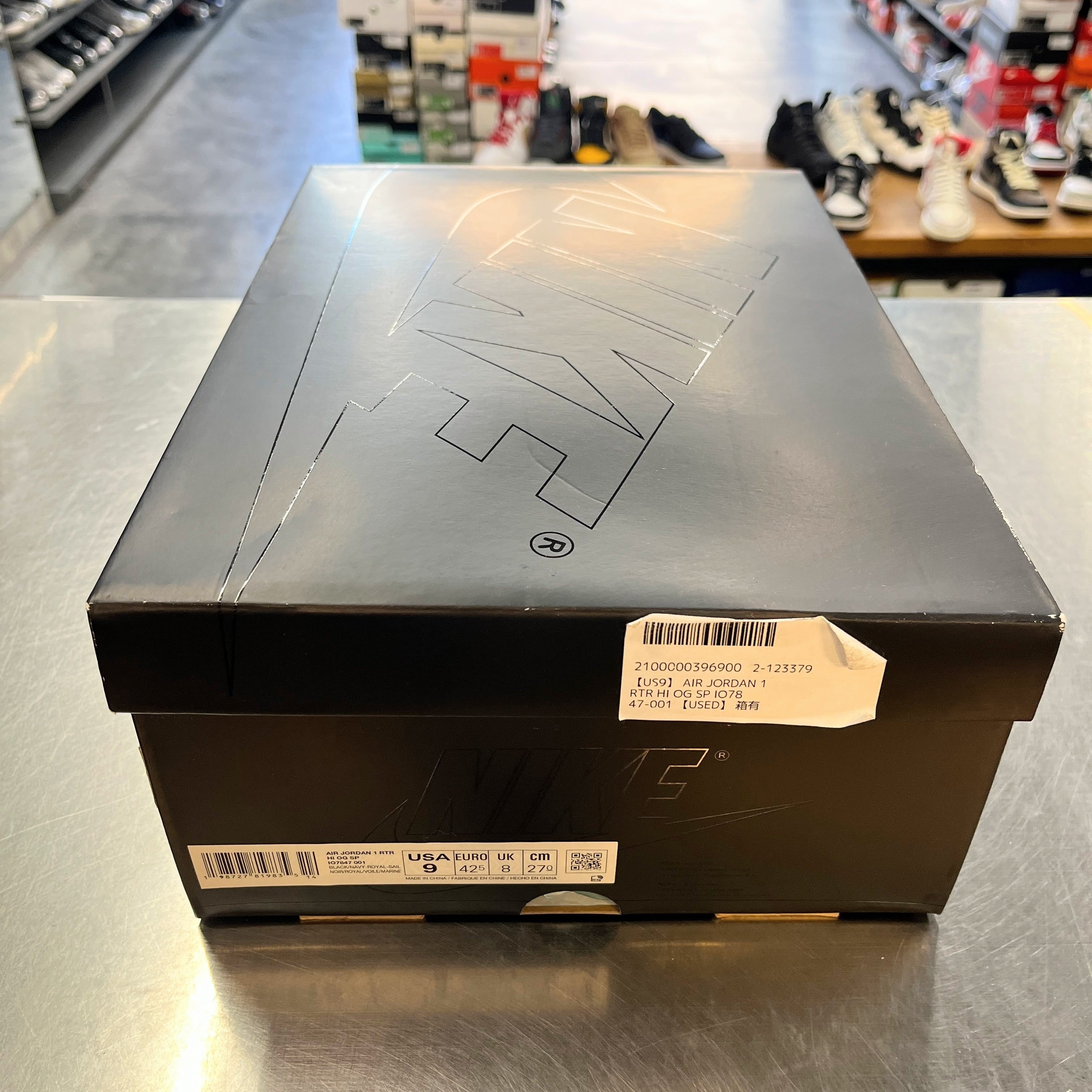 【US9】 AIR JORDAN 1 RTR HI OG SP IO7847-001 【USED】
