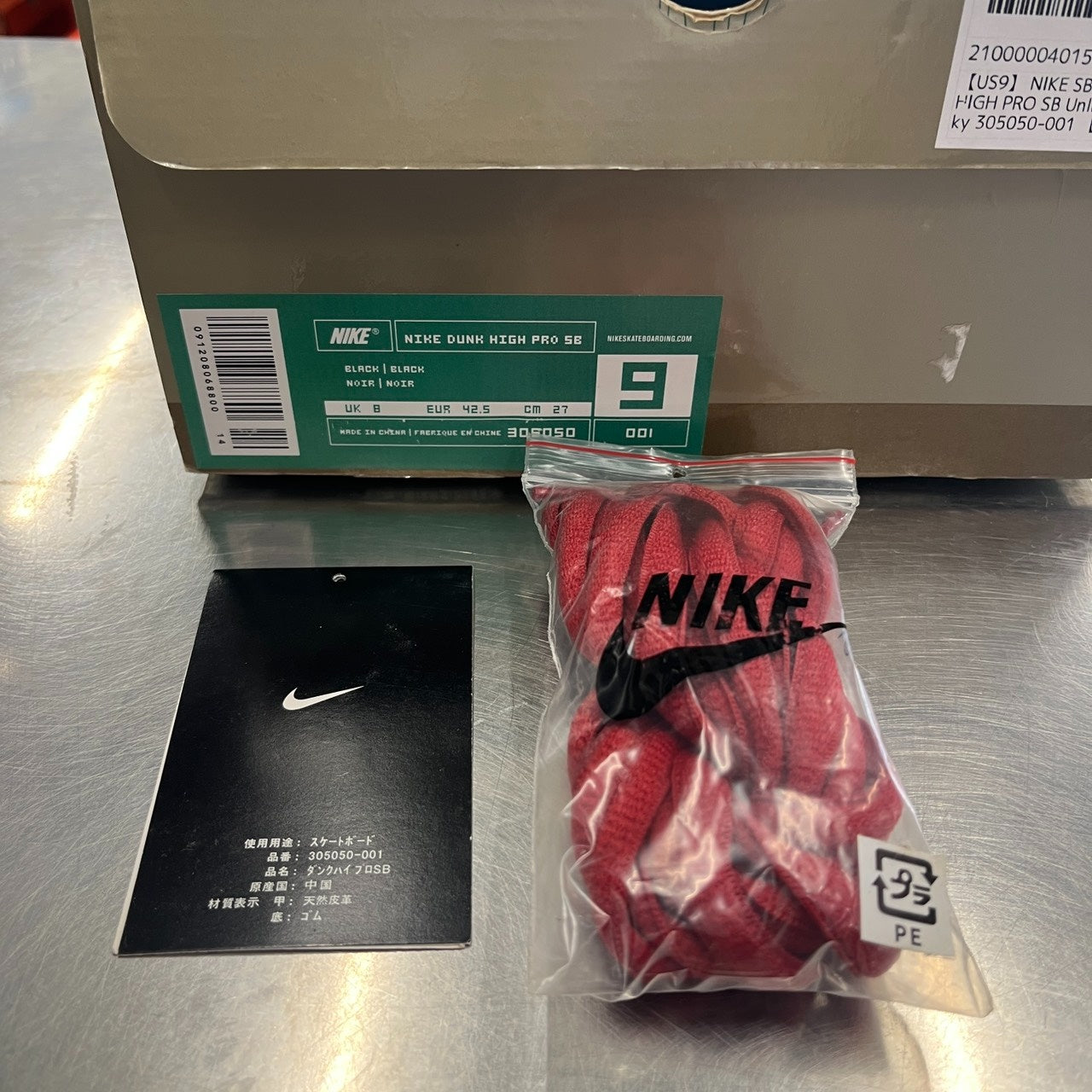 【US9】 NIKE SB DUNK HIGH PRO SB Unlucky 305050-001 【USED】