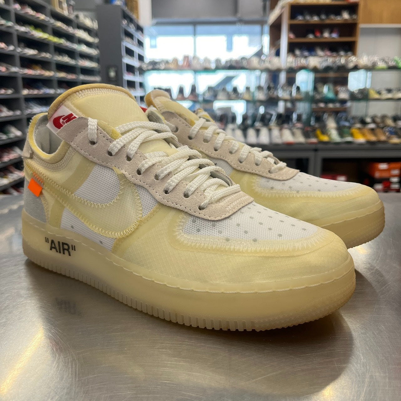 【US8】 NIKE THE 10 : AIR FORCE 1 LOW OFF WHITE AO4606-100 【USED】