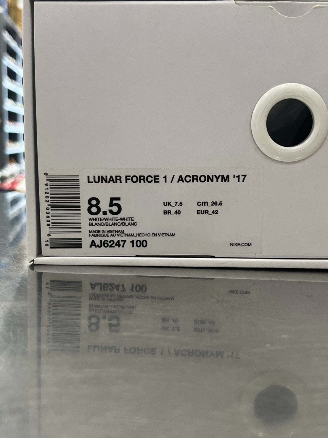 【US8.5】 NIKE LUNAR FORCE 1 /ACRONYM 17 AF100 AJ6247-100 【USED】