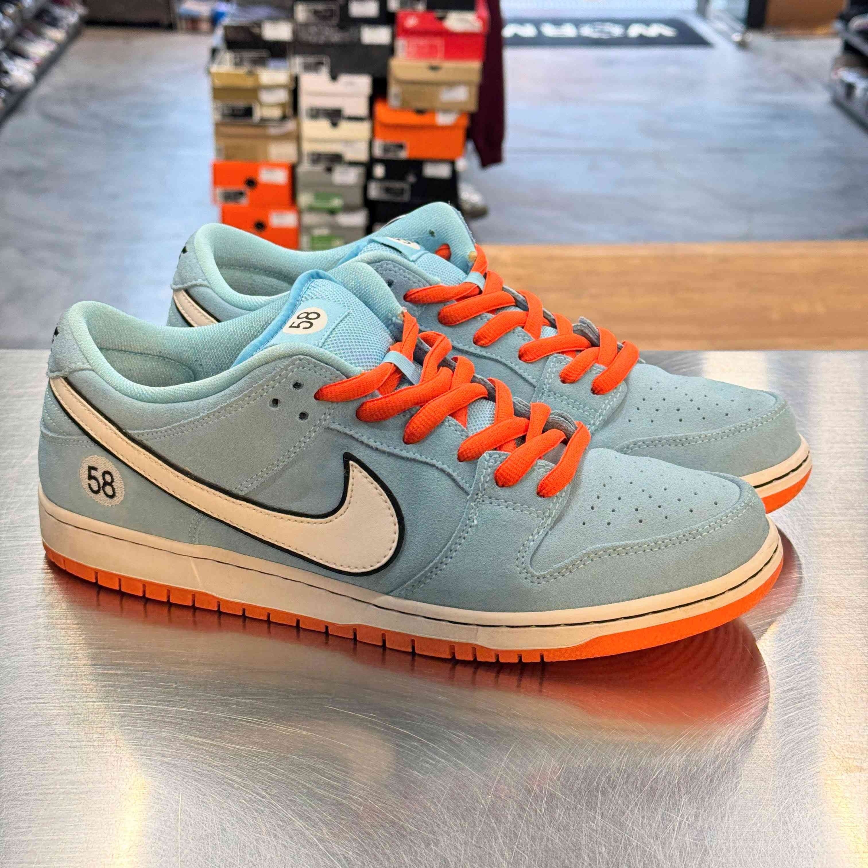 【US12】 NIKE SB SB DUNK LOW PRO GULF RACING BQ6817-401 【USED】