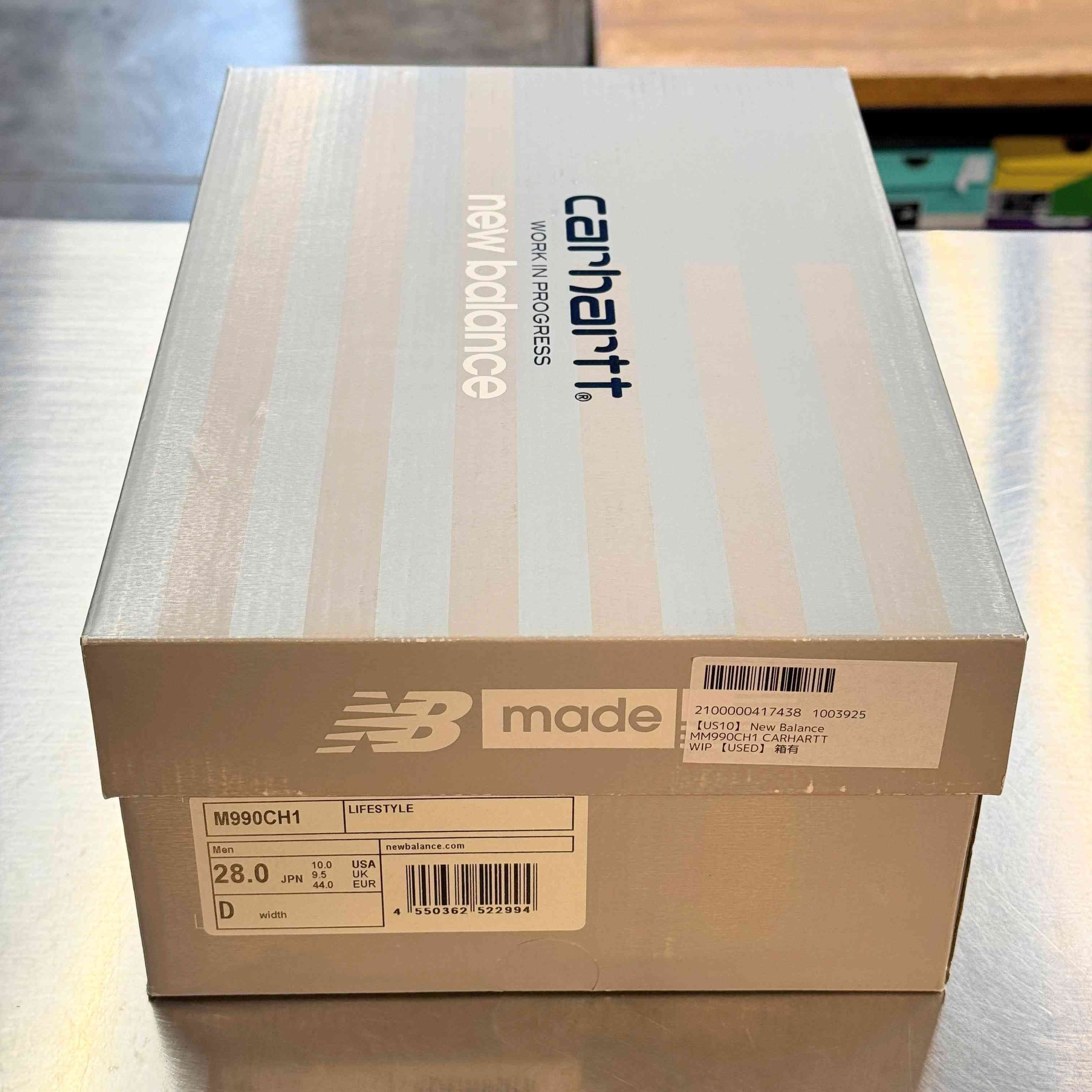 【US10】 New Balance MM990CH1 CARHARTT WIP 【USED】