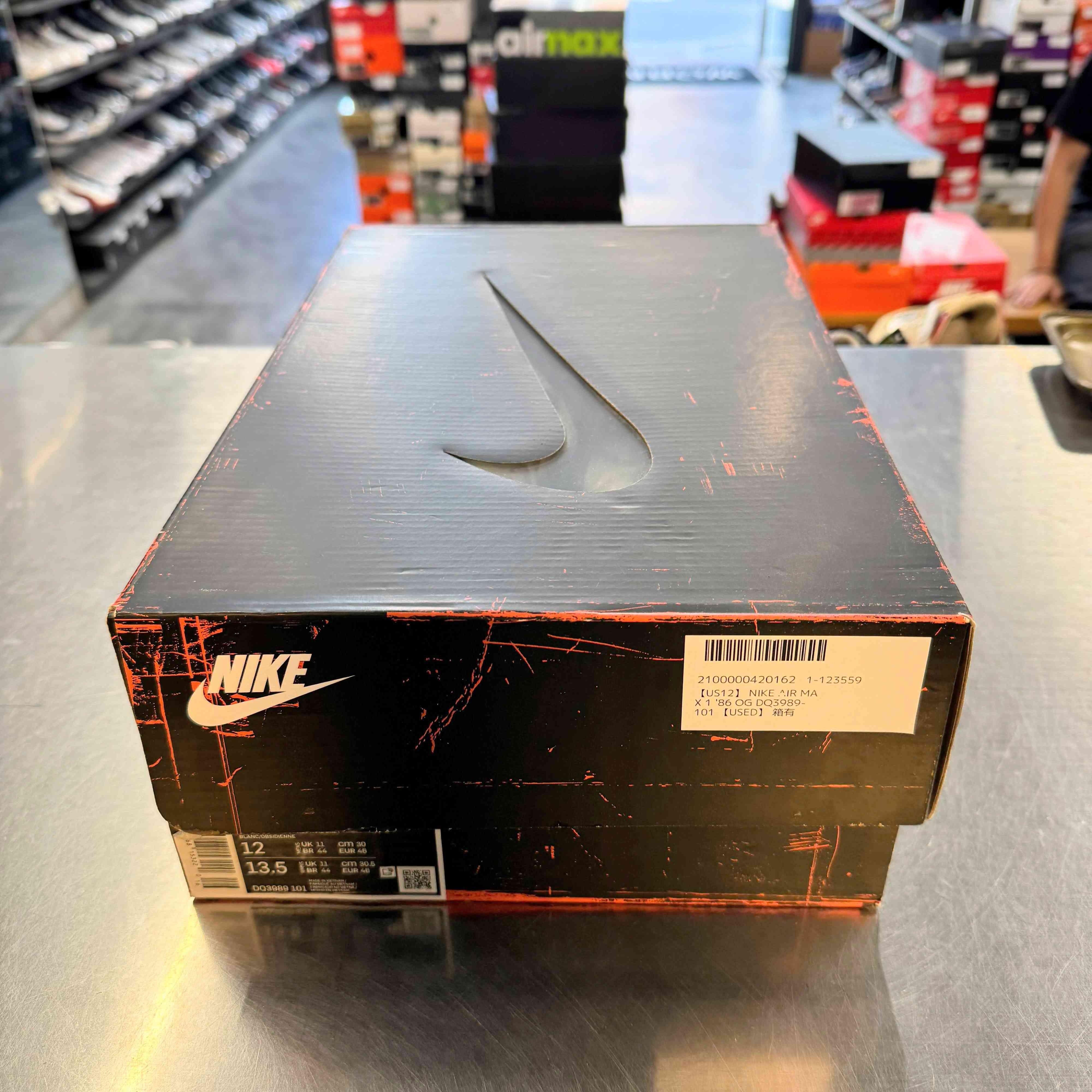 【US12】 NIKE AIR MAX 1 '86 OG DQ3989-101 【USED】