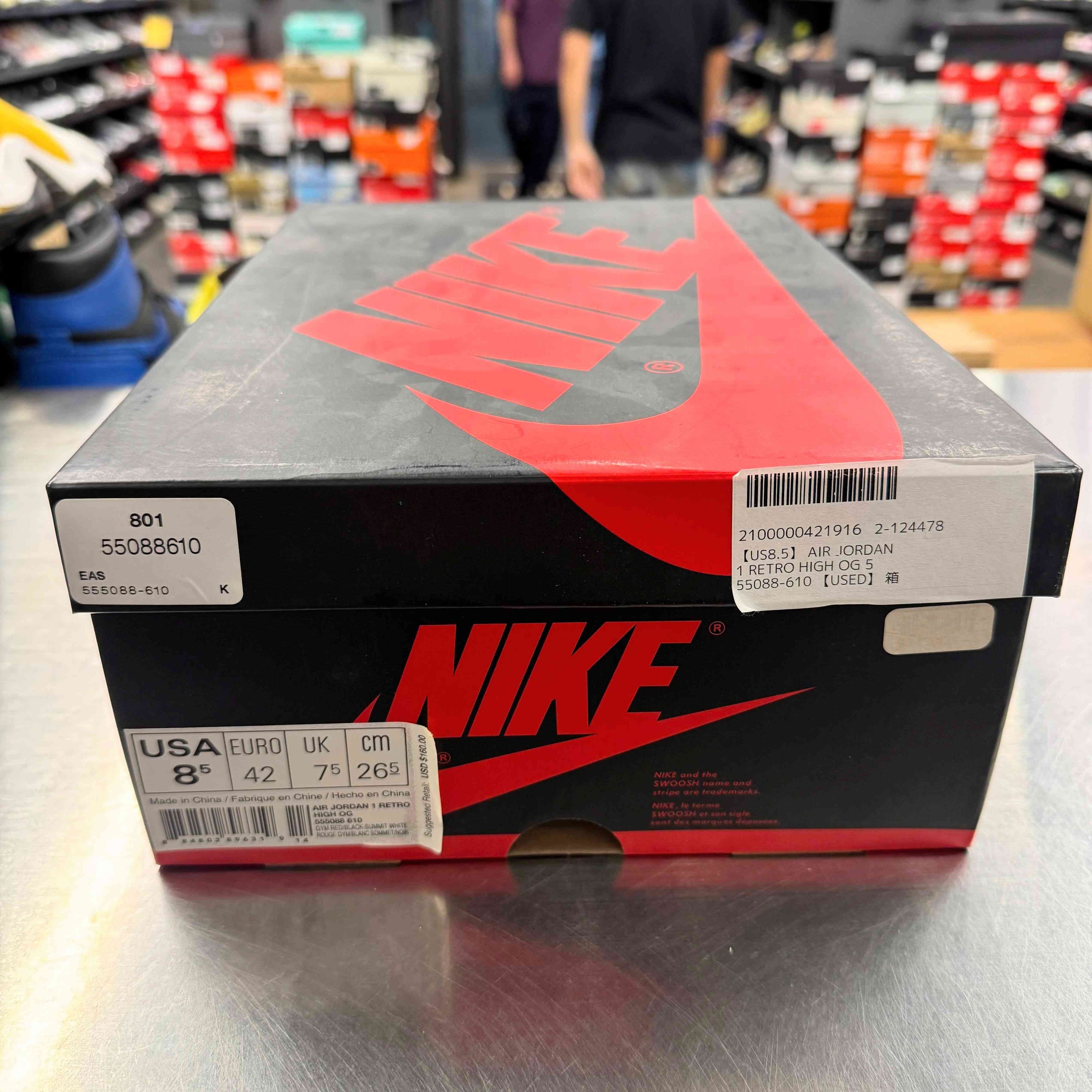 【US8.5】 AIR JORDAN 1 RETRO HIGH OG 555088-610 【USED】