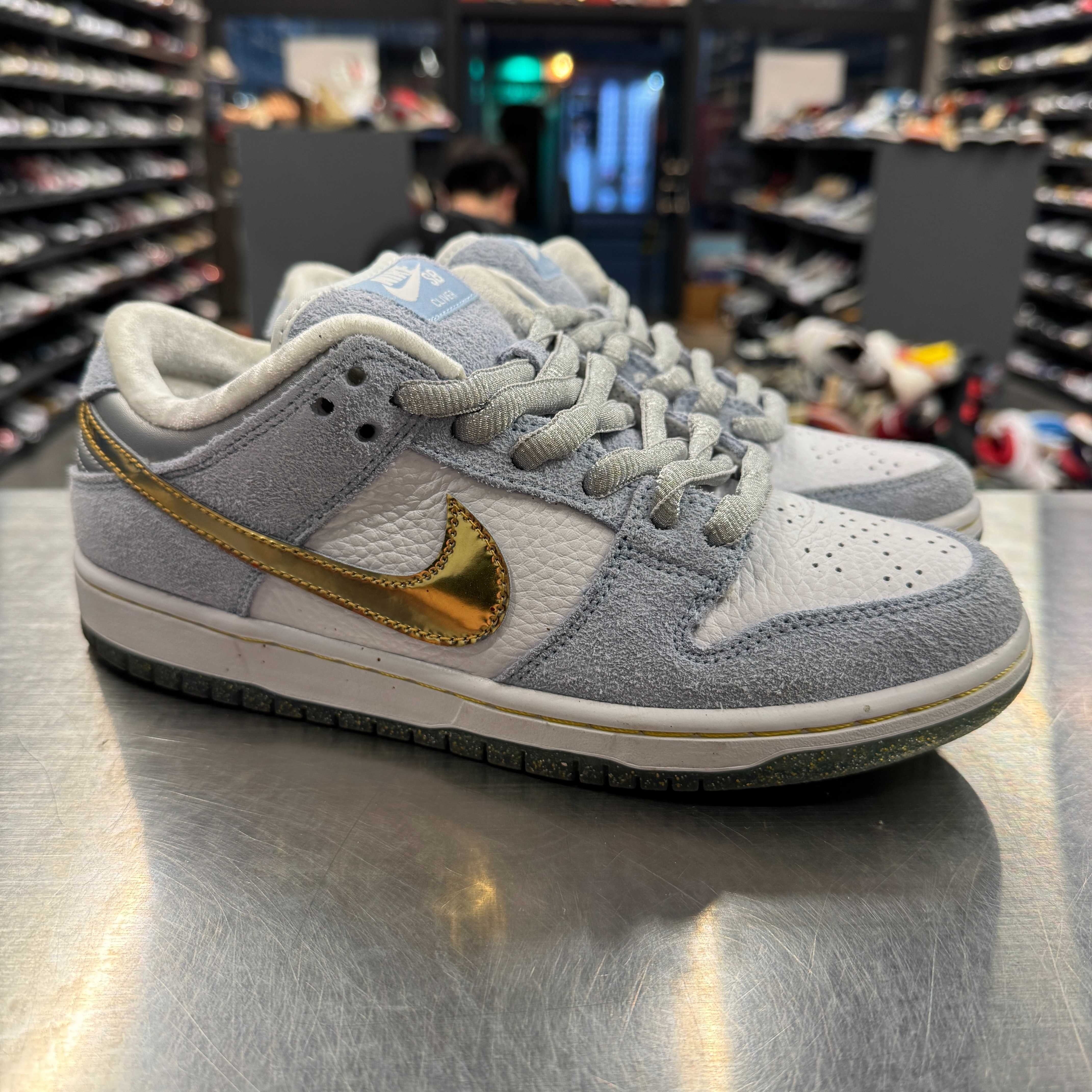 【US7】 NIKE SB SB DUNK LOW PRO QS SEAN CLIVER DC9936-100 【USED】