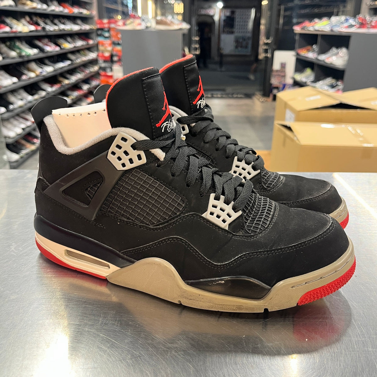 【US10】 AIR JORDAN 4 RETRO BRED 308497-060 【USED】