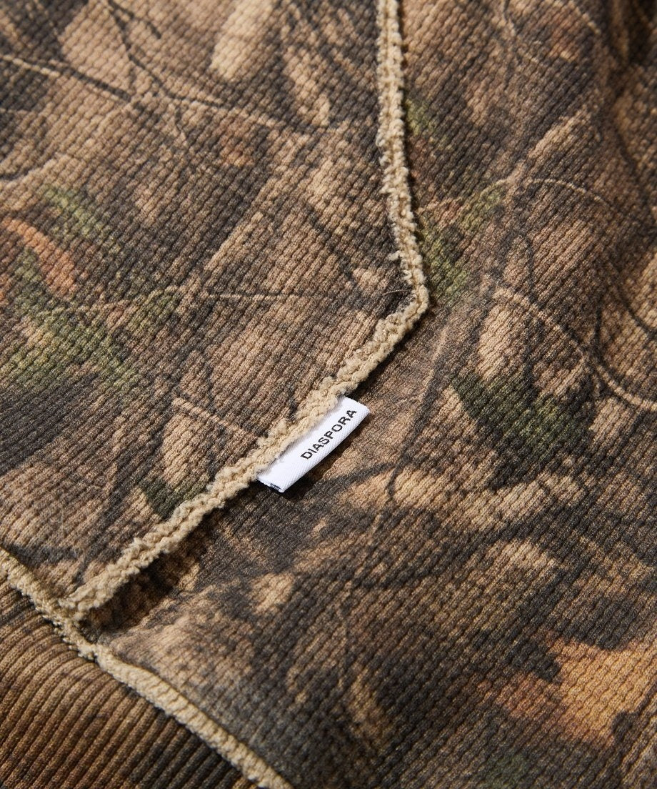 Diaspora skateboards Dry Waffle Full Zip Hoodie Realtree Camo L