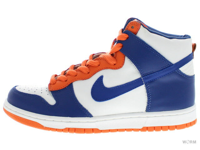 US 8.5] NIKE DUNK HIGH 304717-141 white/blue ribbon-orange