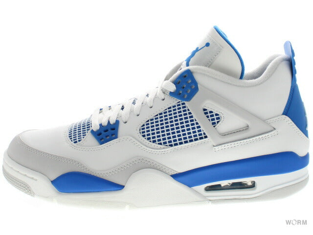 28cm NIKE AIR JORDAN 4 RETRO 308497-105 white/military blue-ntrl gray