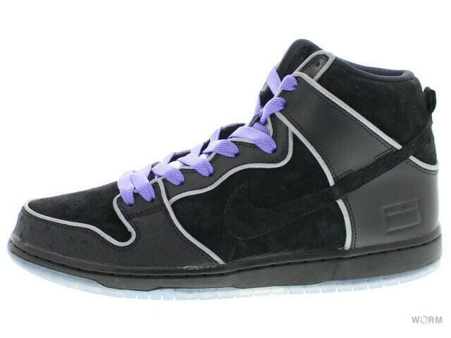 Nike dunk sb high black sales purple box