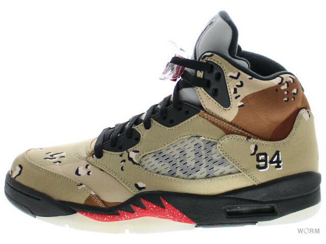 【US10】 AIR JORDAN 5 RETRO SUPREME DESERT CAMO 824371-201 【DS】