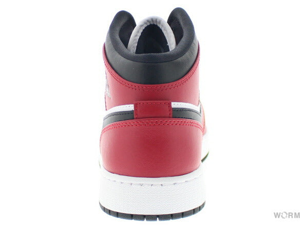 【US7】 AIR JORDAN 1 MID GS CHICAGO BLACK TOE 554725-069 【DS】