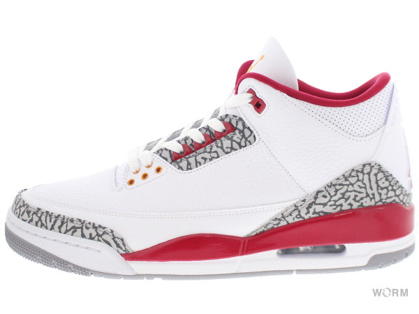 【US9】 AIR JORDAN 3 RETRO Cardinal Red CT8532-126 【DS】
