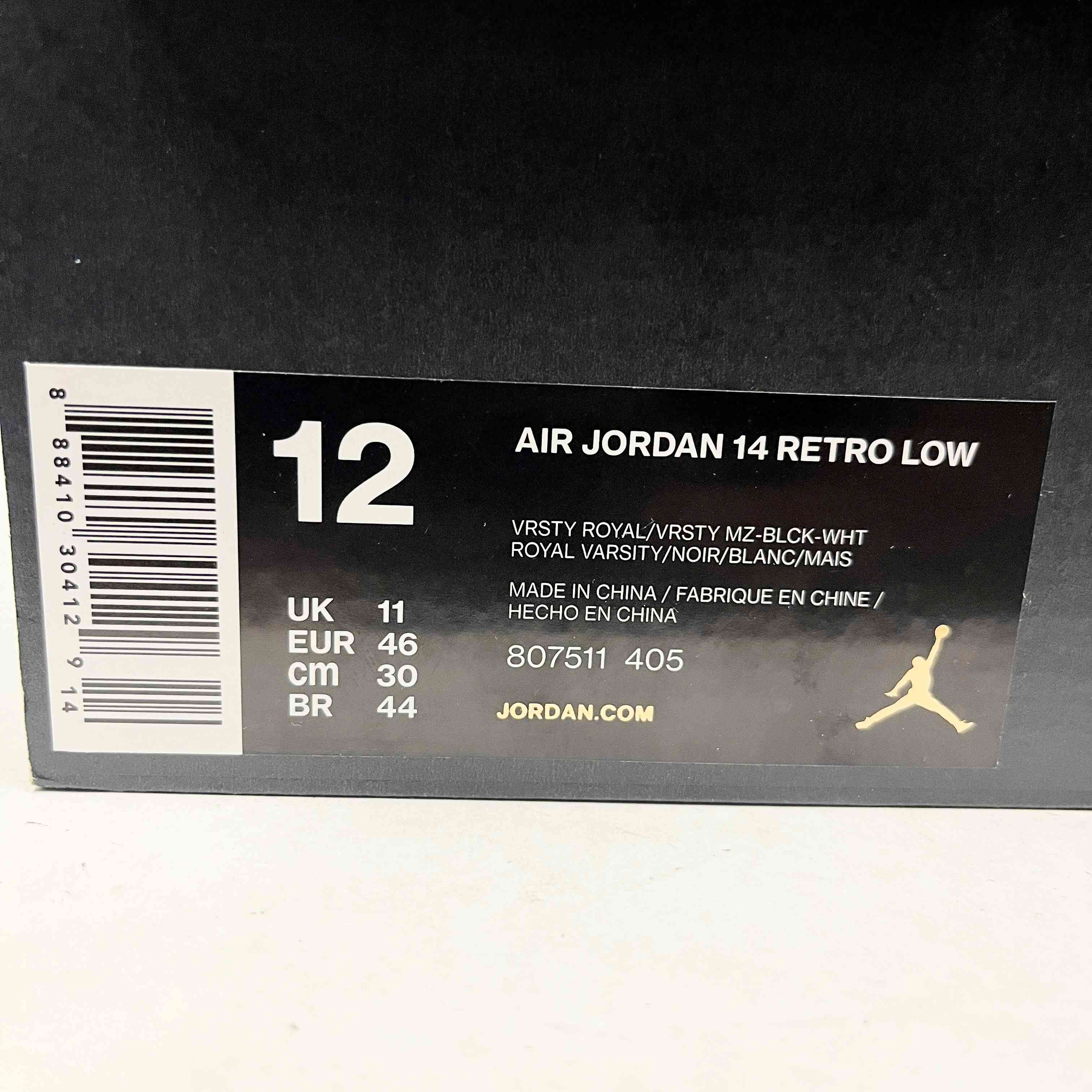 【US12】 AIR JORDAN 14 RETRO LOW LANEY 807511-405 【DS】