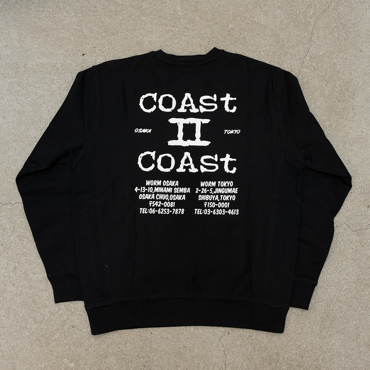 WORM Coast 2 Coast Crew Neck Sweatshirt Black L