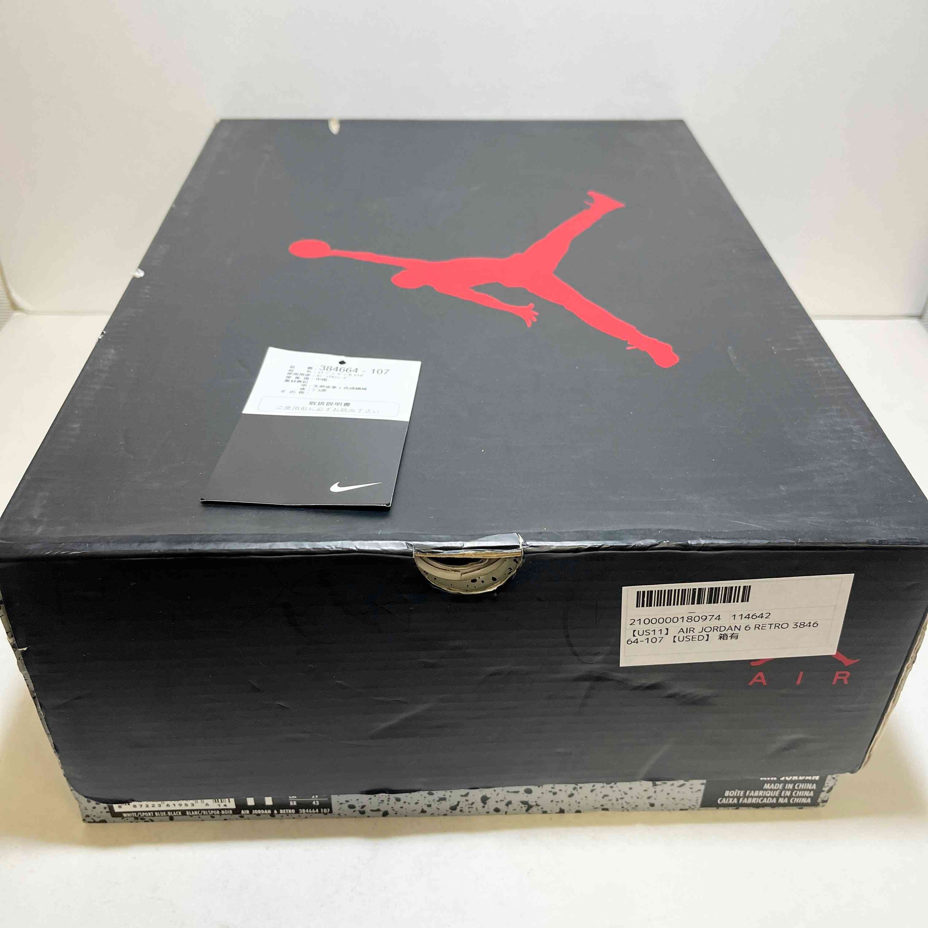 【US11】 AIR JORDAN 6 RETRO 384664-107 【USED】