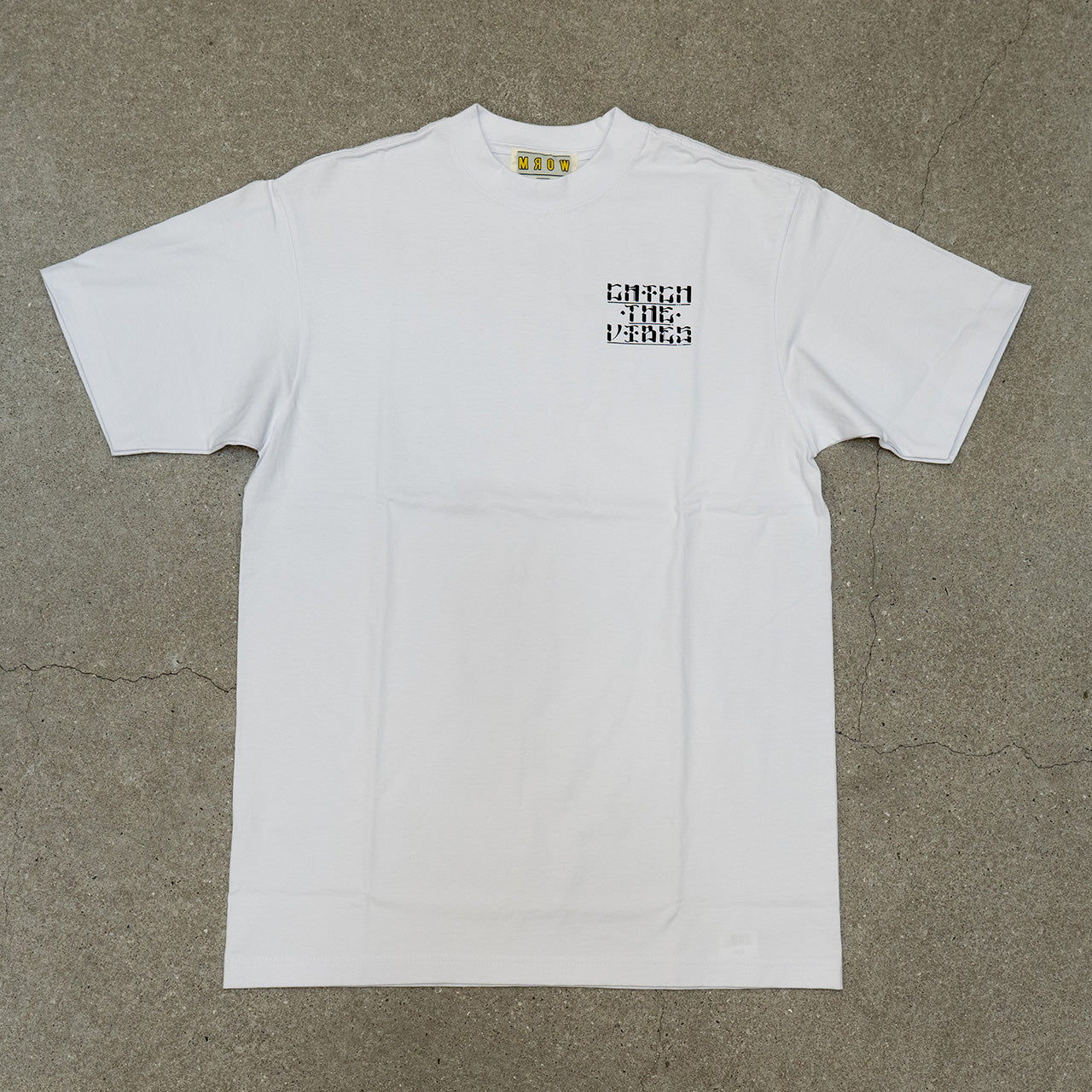 CATCH THE VIBES LOGO TEE White L