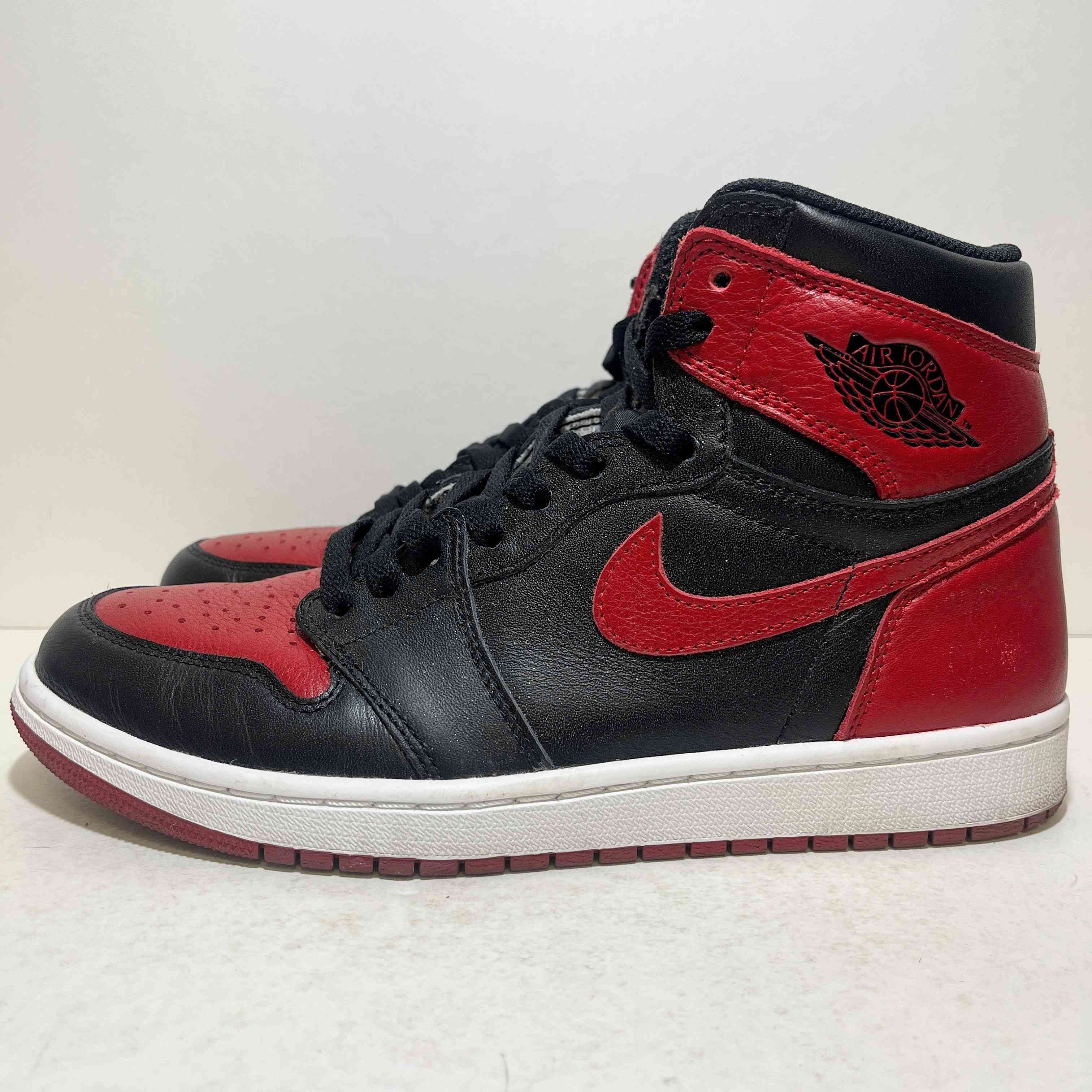 【US8.5】 AIR JORDAN 1 RETRO HIGH OG Bred Banned 555088-001 【USED】