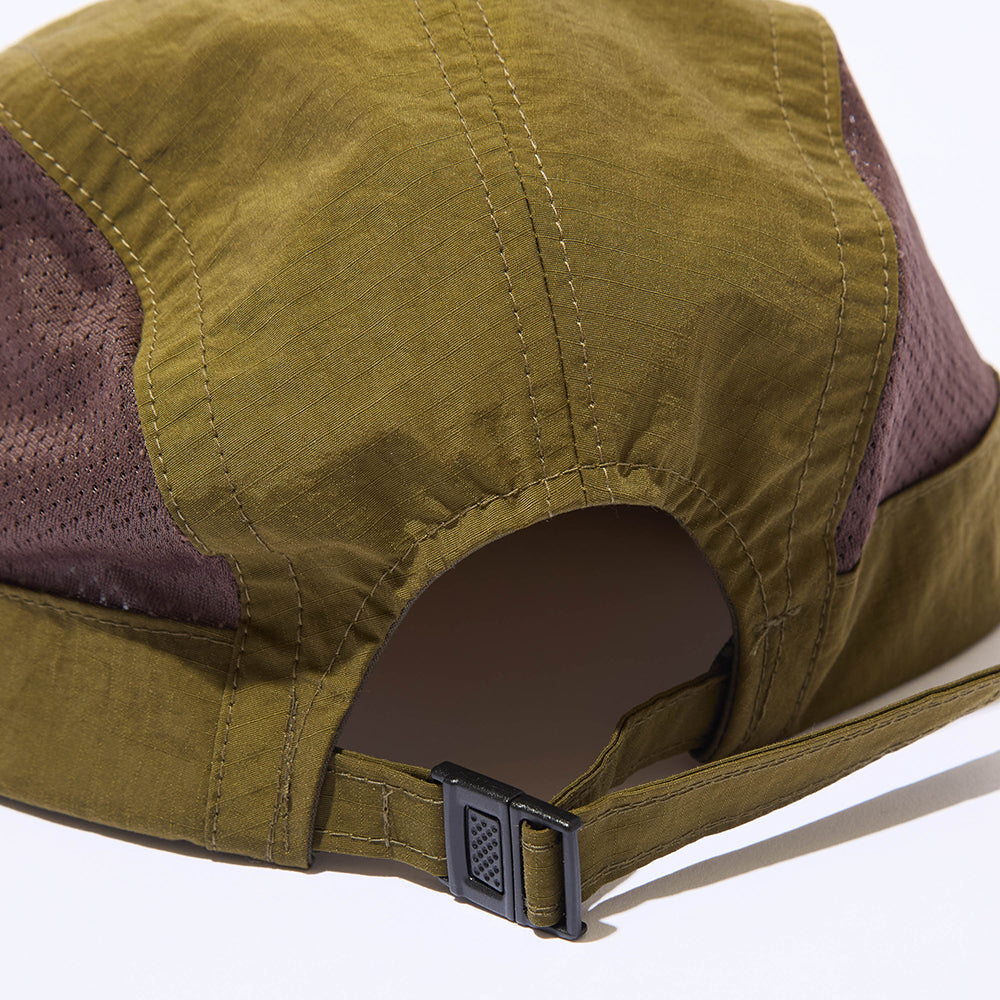 Diaspora skateboards Ripstop Side-Mesh Long Bill Cap Khaki