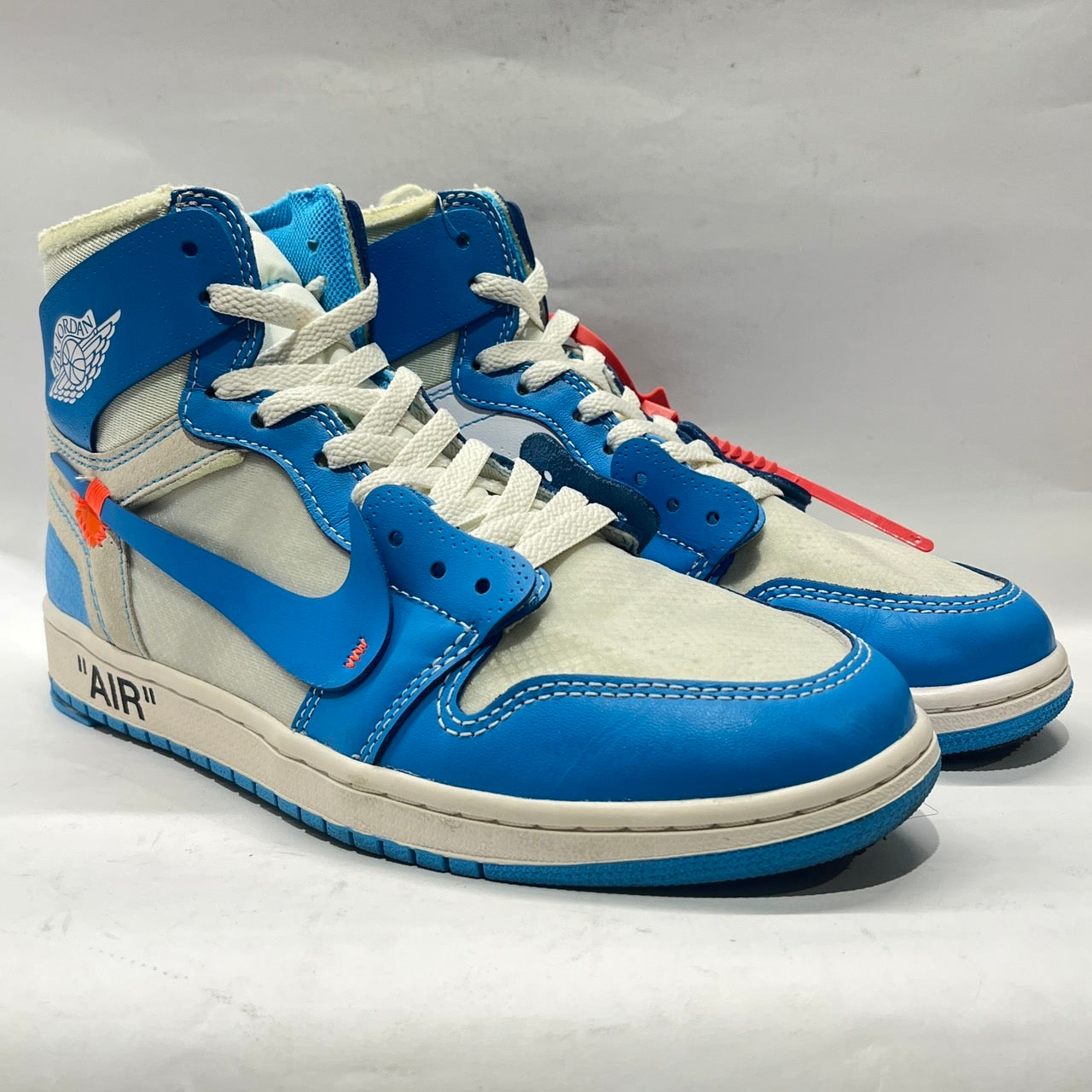 【US9】 NIKE AIR JORDAN 1 X OFF WHITE NRG UNC AQ0818-148 【USED】