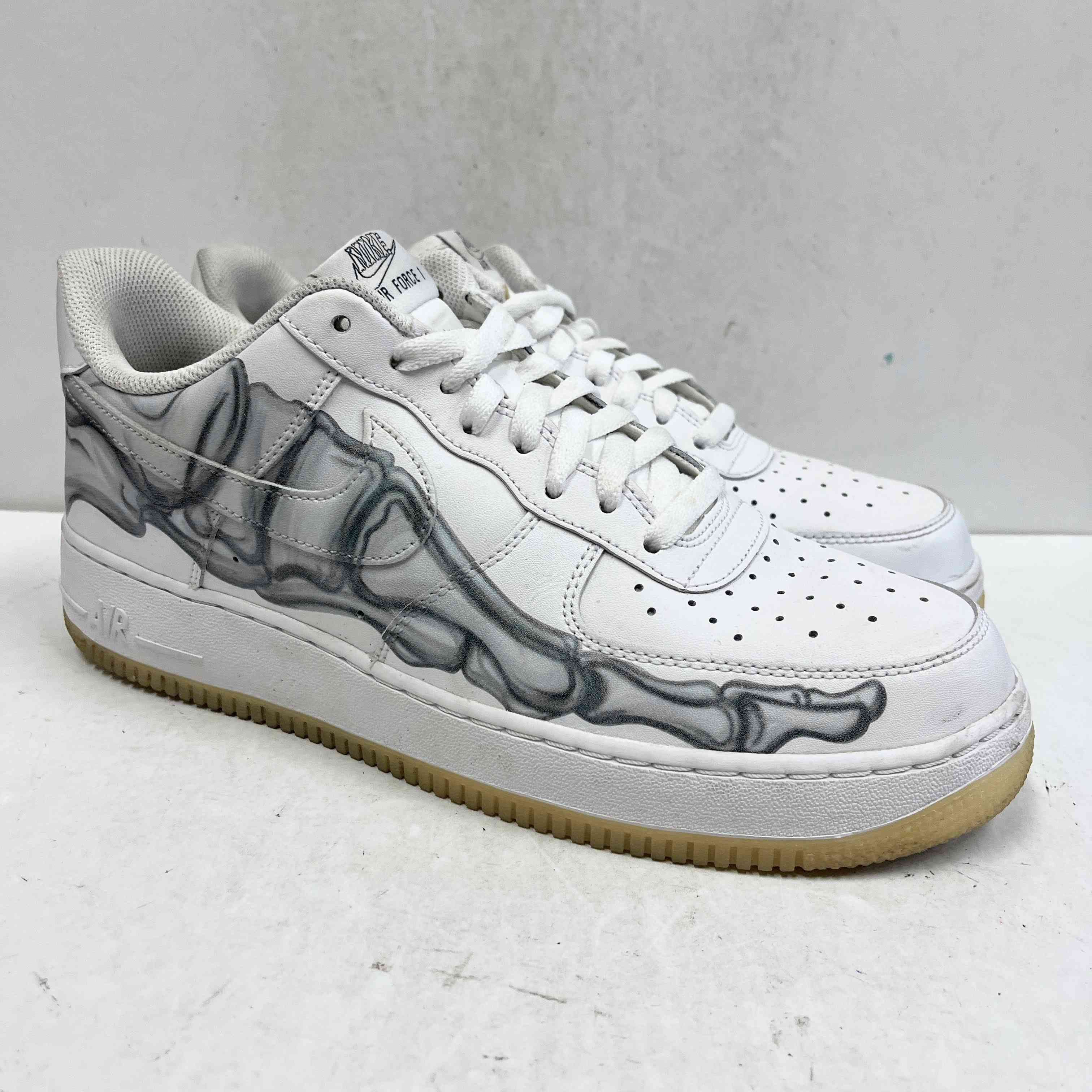 【US9】 NIKE AIR FORCE 1 07 SKELETON QS BQ7541-100 【USED】