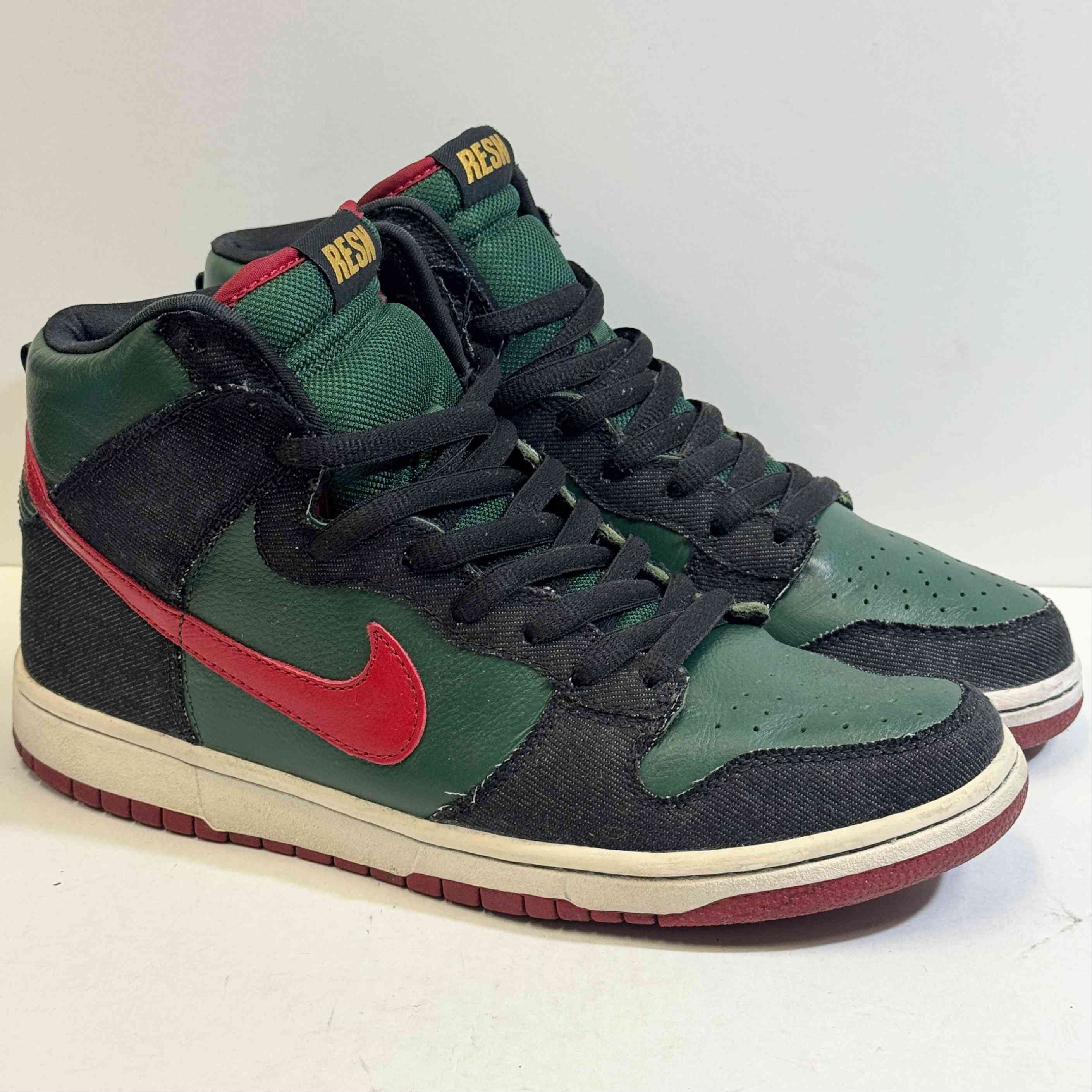US9.5】 NIKE SB DUNK HIGH PREMIUM SB RESN RESN 313171-362 【USED