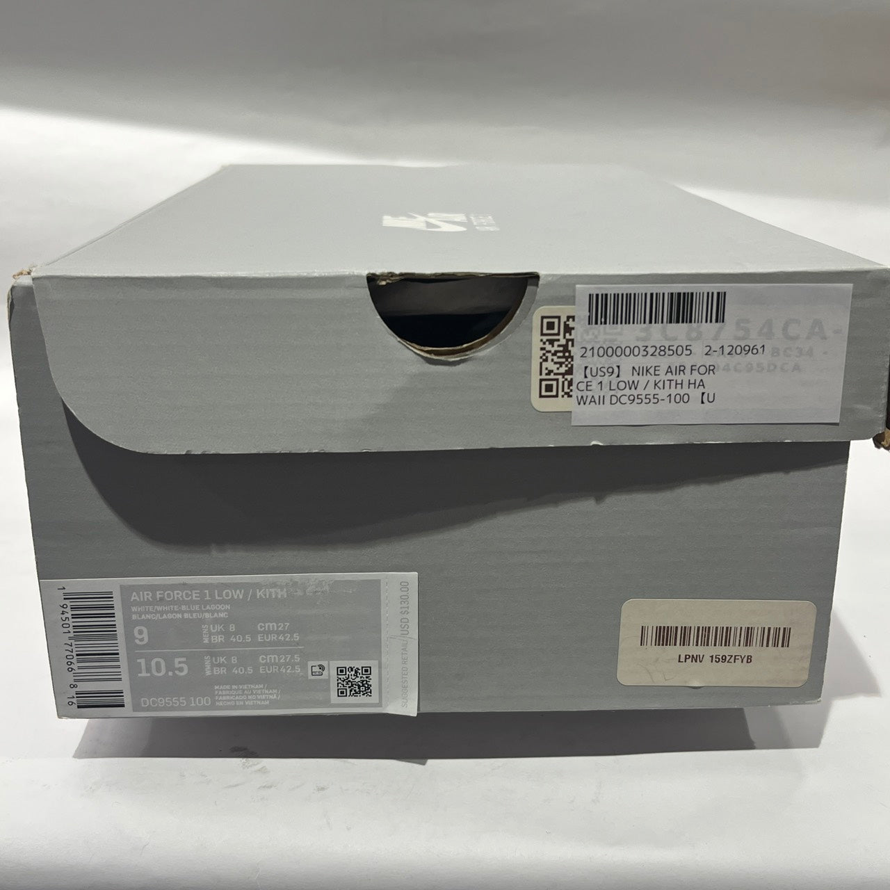 【US9】 NIKE AIR FORCE 1 LOW / KITH HAWAII DC9555-100 【USED】