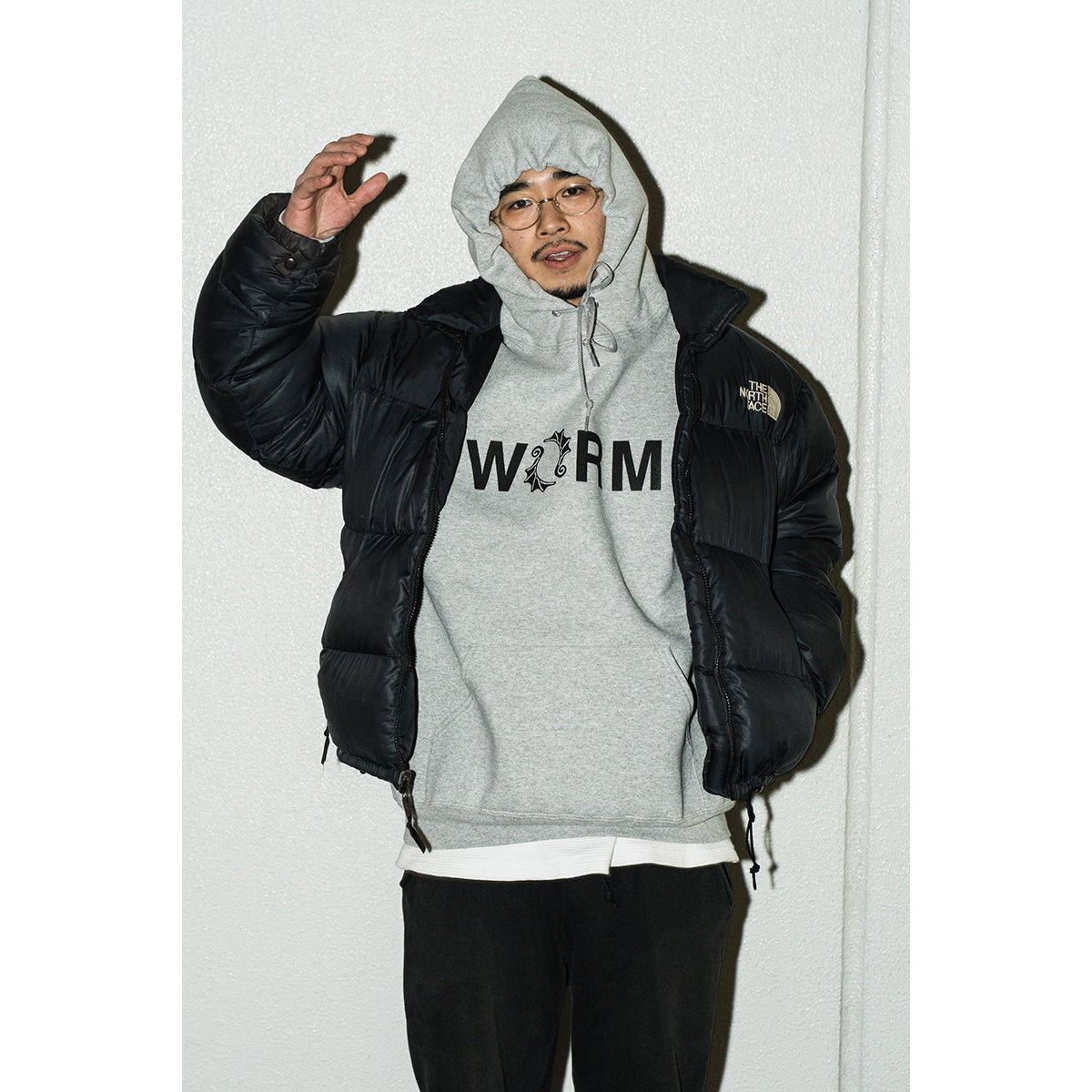 WORM LOGO HOODIE 2025 (GREY) XXL
