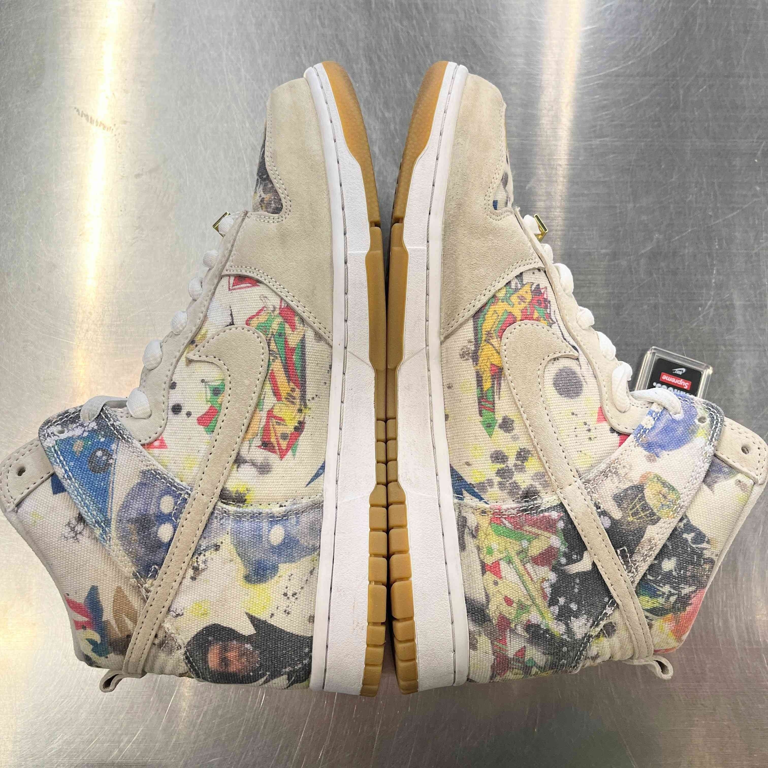 【US9.5】 NIKE SB SB DUNK HIGH OG QS Supreme/Rammellzee FD8779-100 【USED】