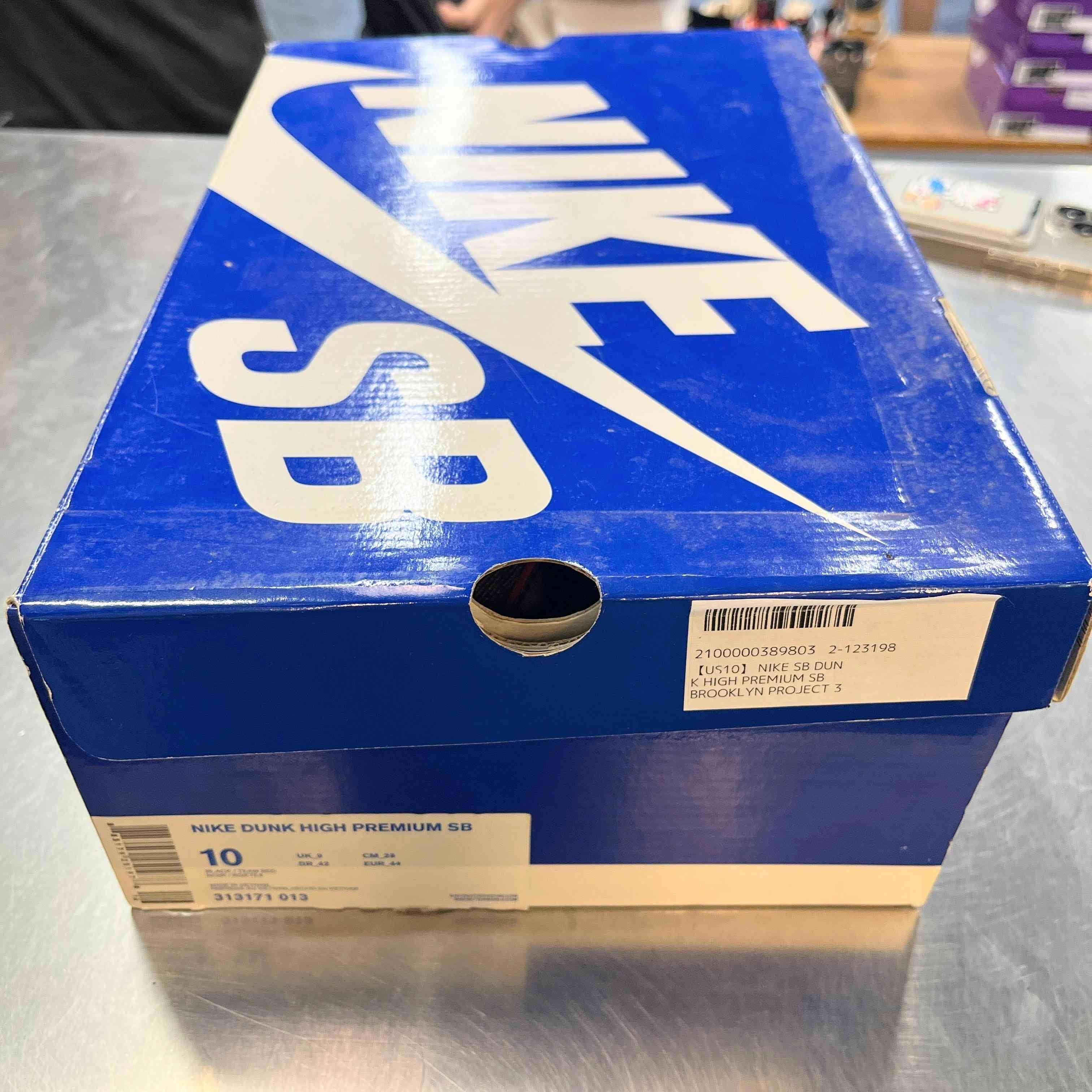 【US10】 NIKE SB DUNK HIGH PREMIUM SB BROOKLYN PROJECT 313171-013 【USED】