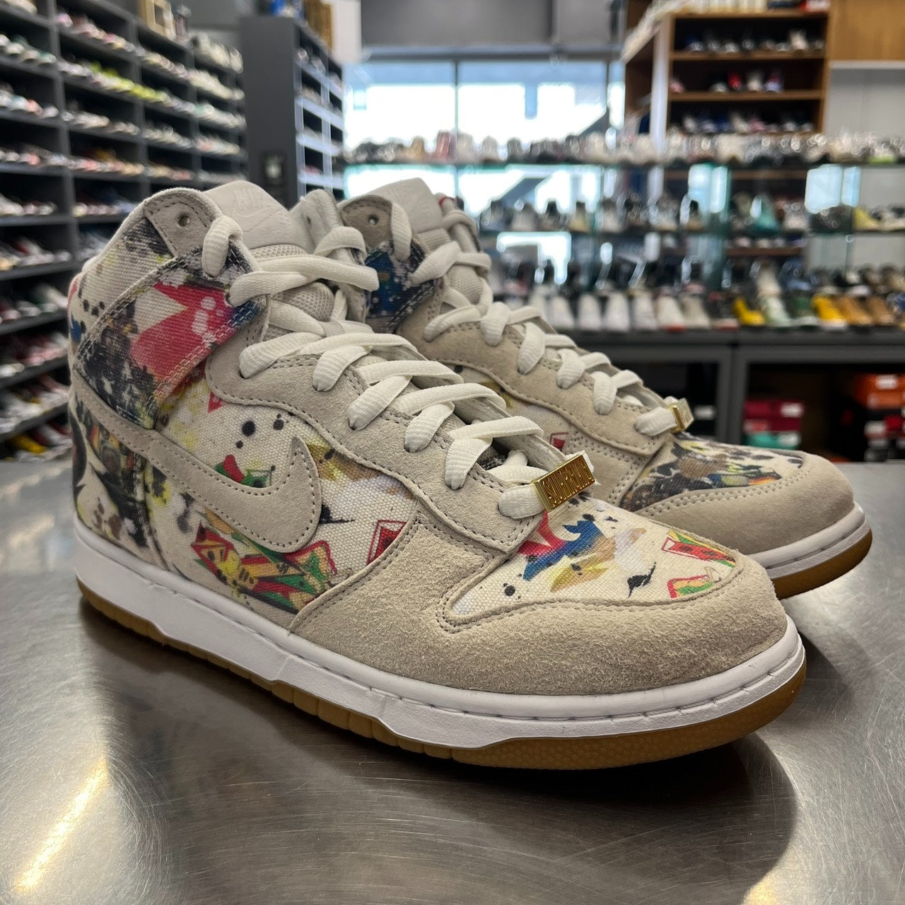 US9.5】 NIKE SB SB DUNK HIGH OG QS Supreme/Rammellzee FD8779-100 