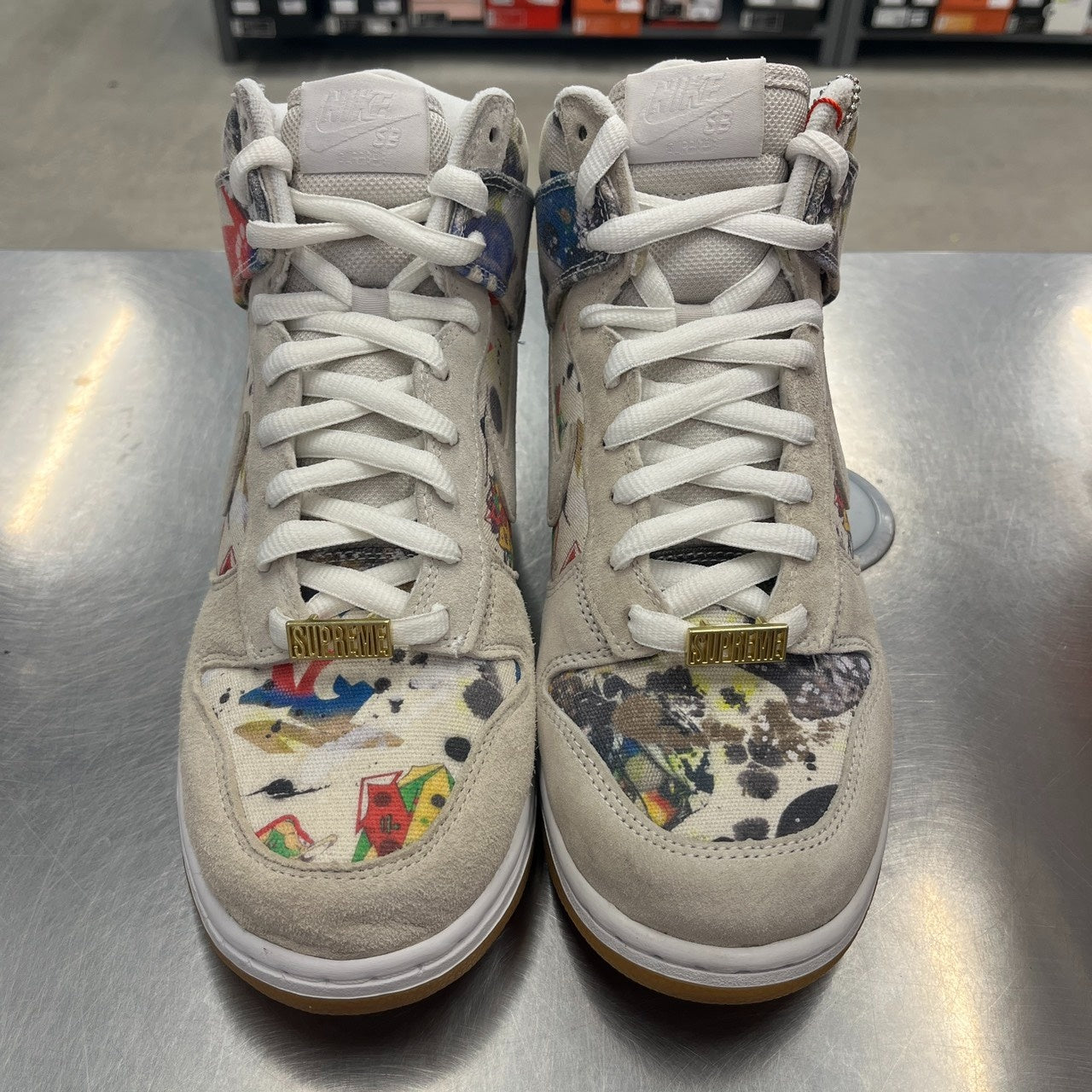 US9.5】 NIKE SB SB DUNK HIGH OG QS Supreme/Rammellzee FD8779-100